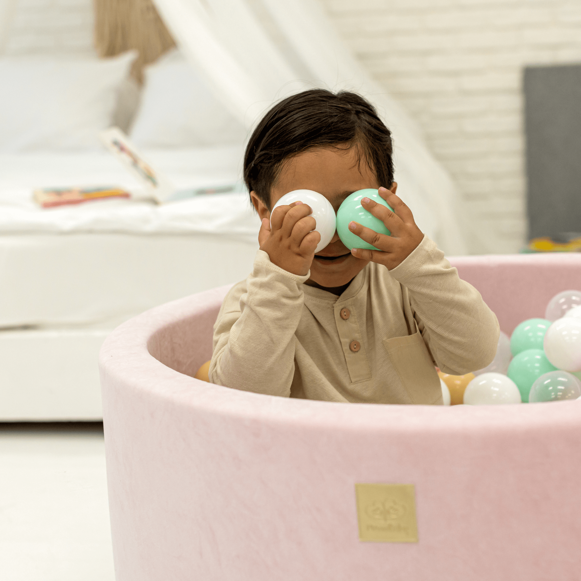 Meowbaby Basen z Kulkami dla Dziecka - Ciemnozielony | Velvet