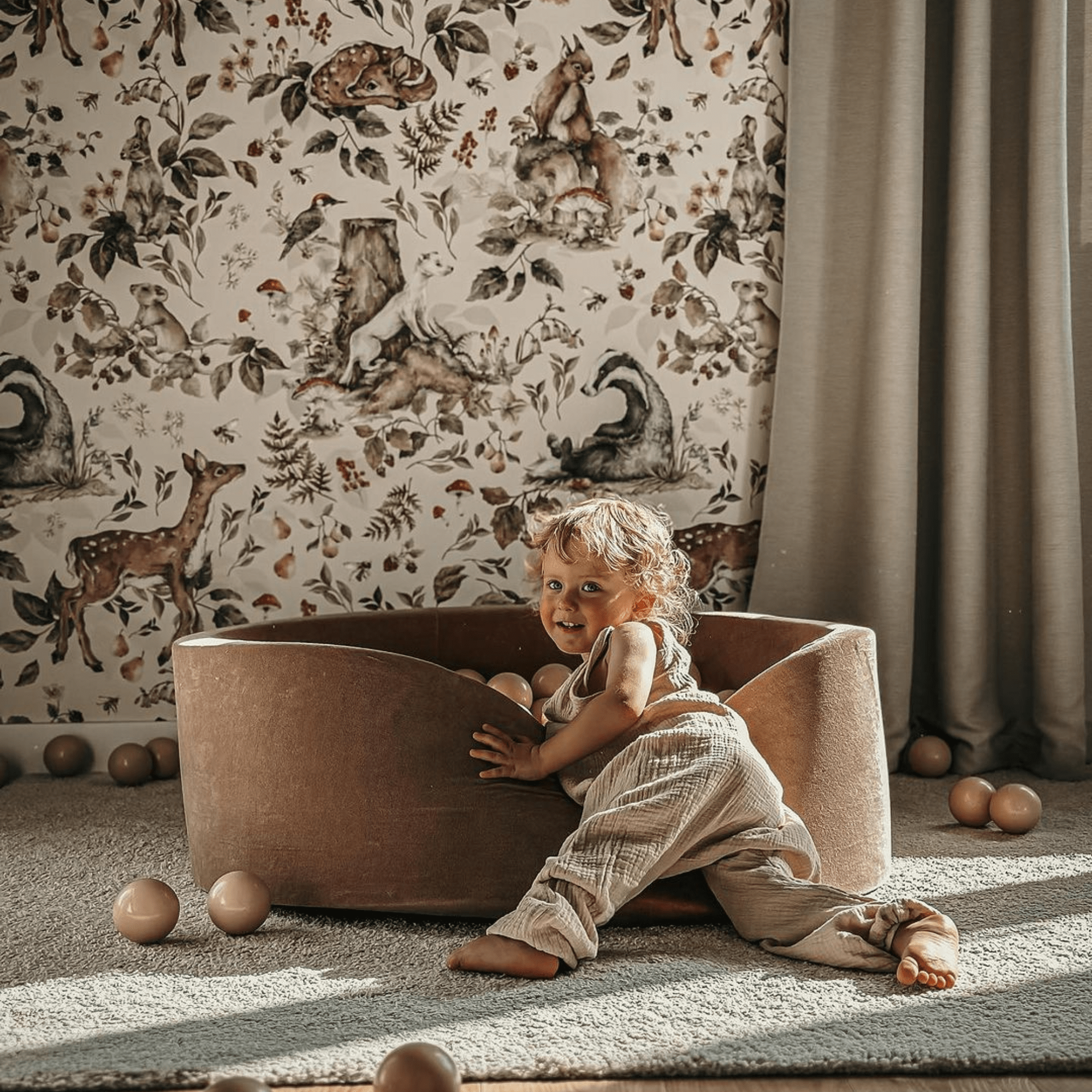 Meowbaby Basen z Kulkami dla Dziecka - Ciemnozielony | Velvet