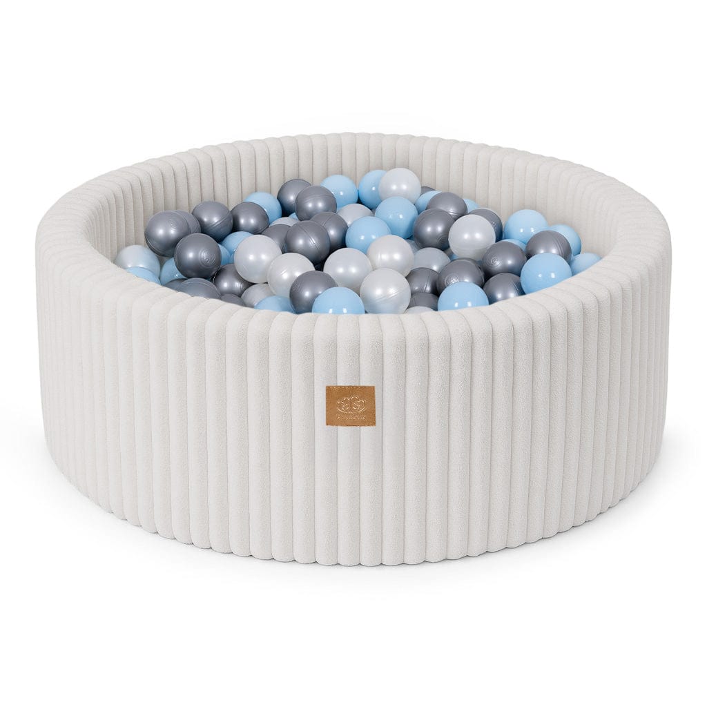 Meowbaby Basen z Kulkami dla Dziecka - Piłki do Wyboru | Cotton Candy White | Churros