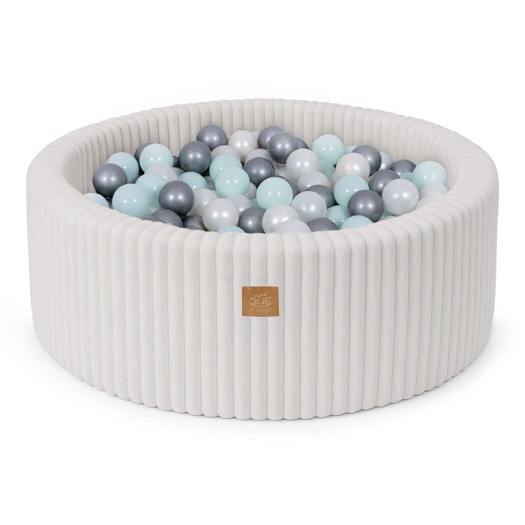 Meowbaby Basen z Kulkami dla Dziecka - Piłki do Wyboru | Cotton Candy White | Churros