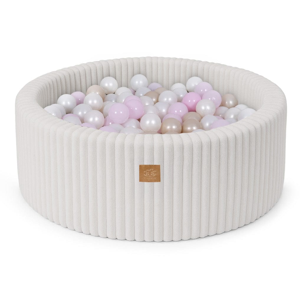 Meowbaby Basen z Kulkami dla Dziecka - Piłki do Wyboru | Cotton Candy White | Churros