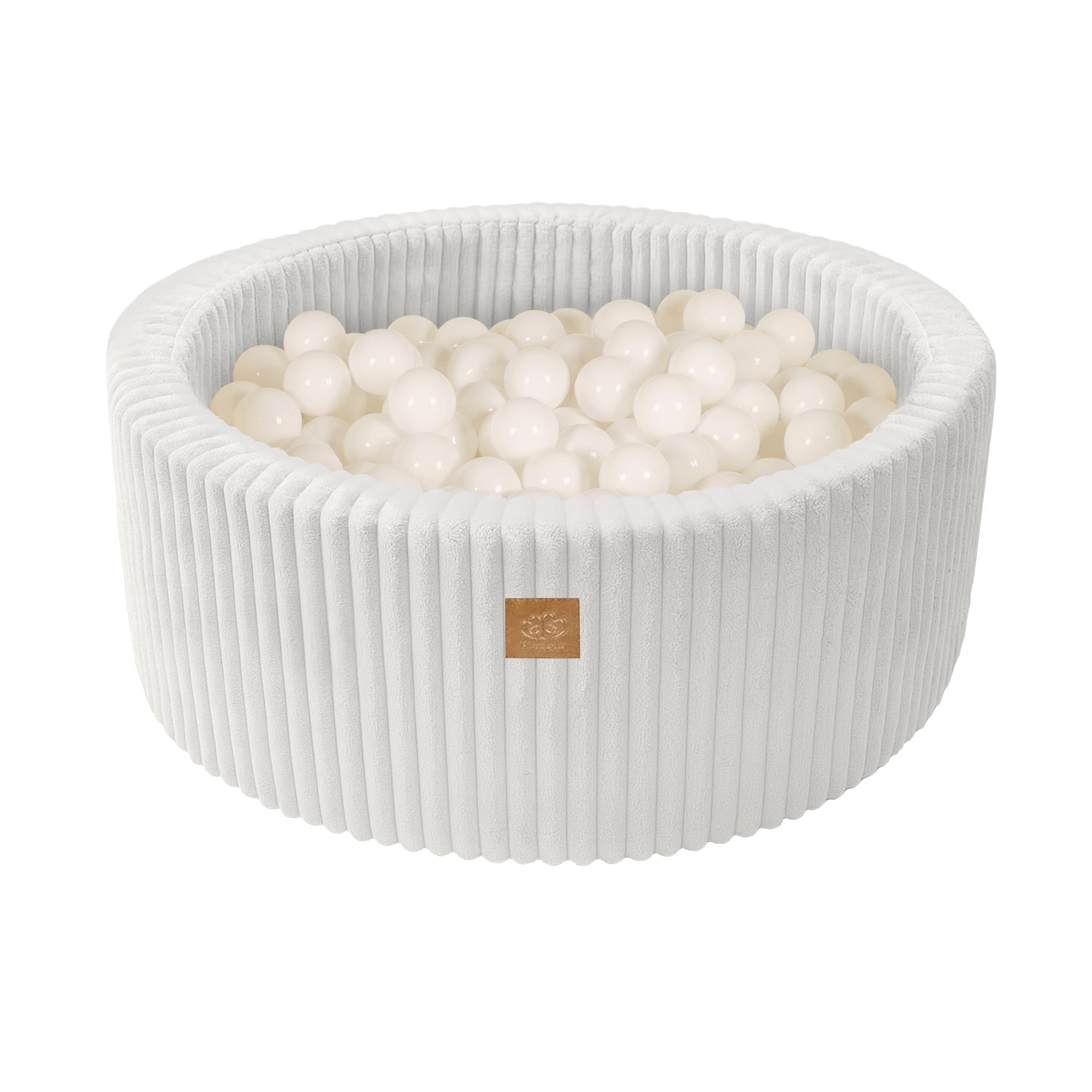 Meowbaby Basen z Kulkami dla Dziecka - Piłki do Wyboru | Cotton Candy White | Churros