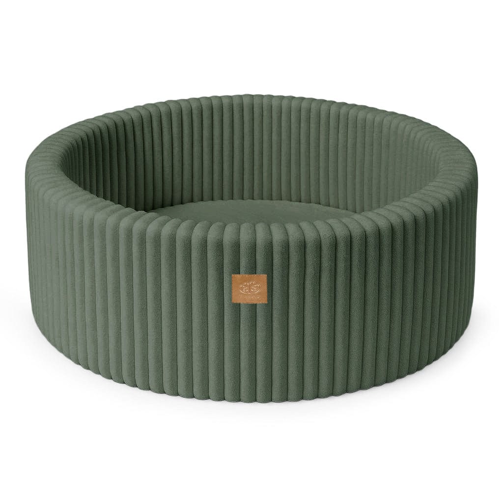Meowbaby Basen z Kulkami dla Dziecka - Piłki do Wyboru | Olive Sage Green | Churros