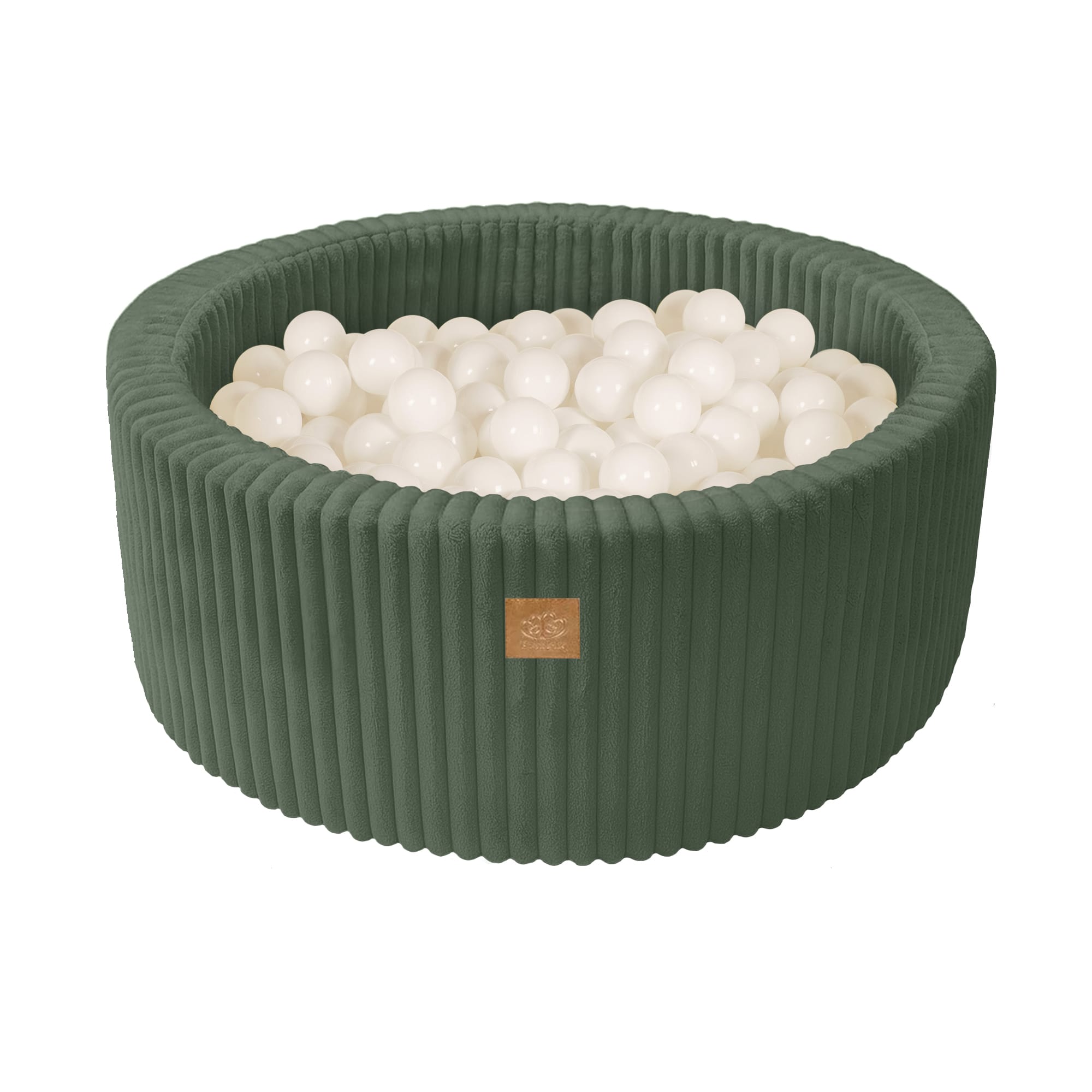 Meowbaby Basen z Kulkami dla Dziecka - Piłki do Wyboru | Olive Sage Green | Churros