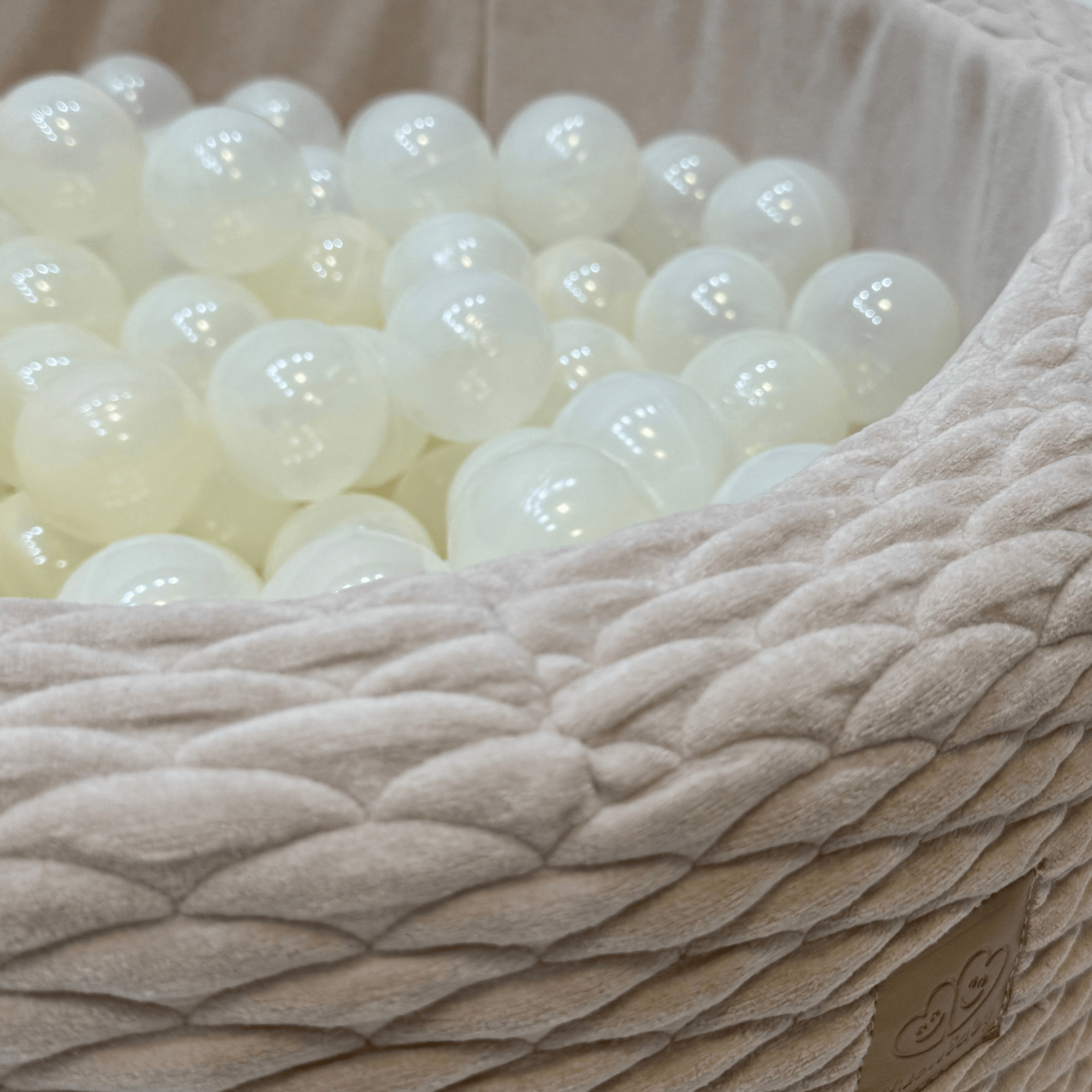 Meowbaby Basen z Kulkami dla Dziecka | Piłki do wyboru | Silver Cloud | Dune