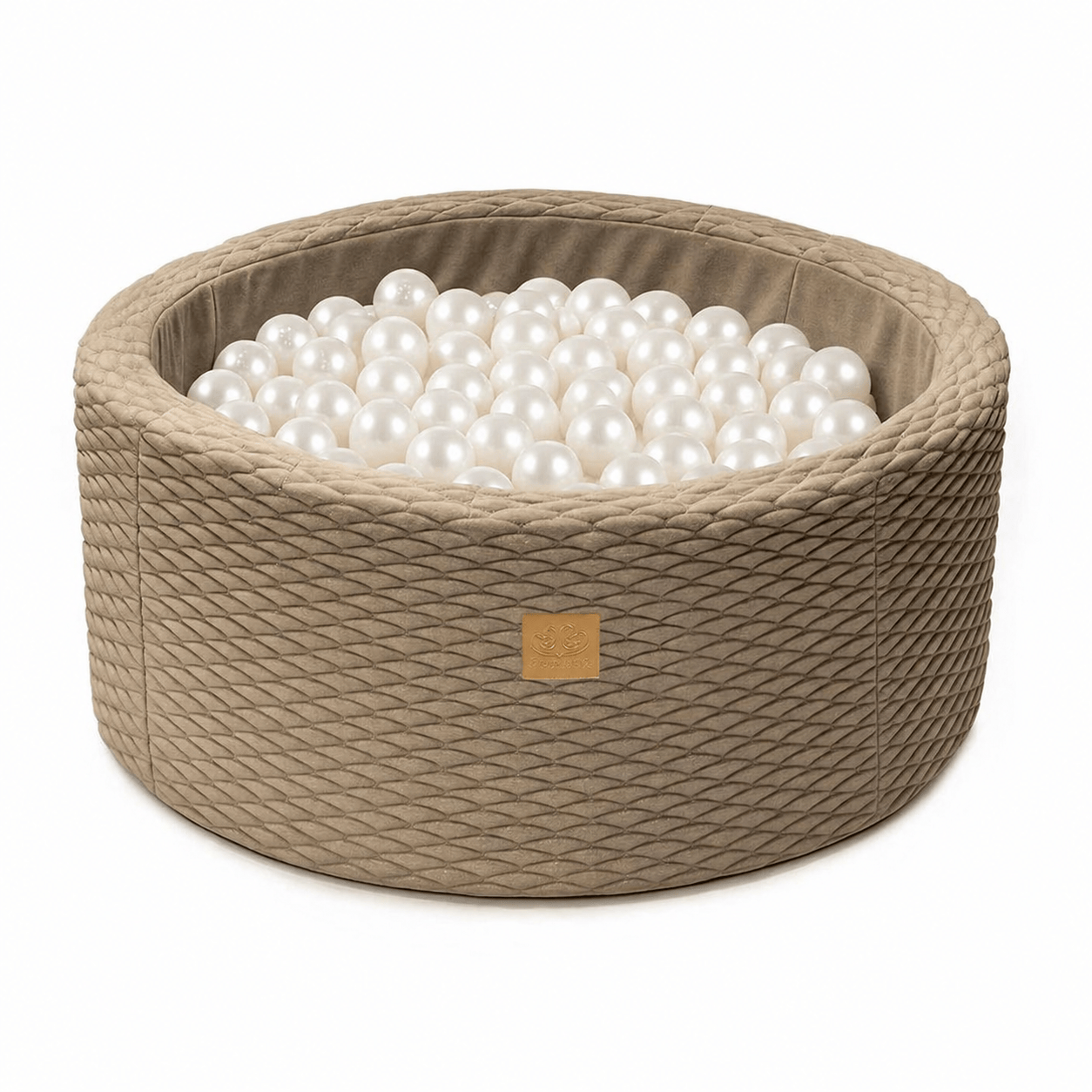 Meowbaby Basen z Kulkami dla Dziecka | Piłki do wyboru | Silver Cloud | Dune