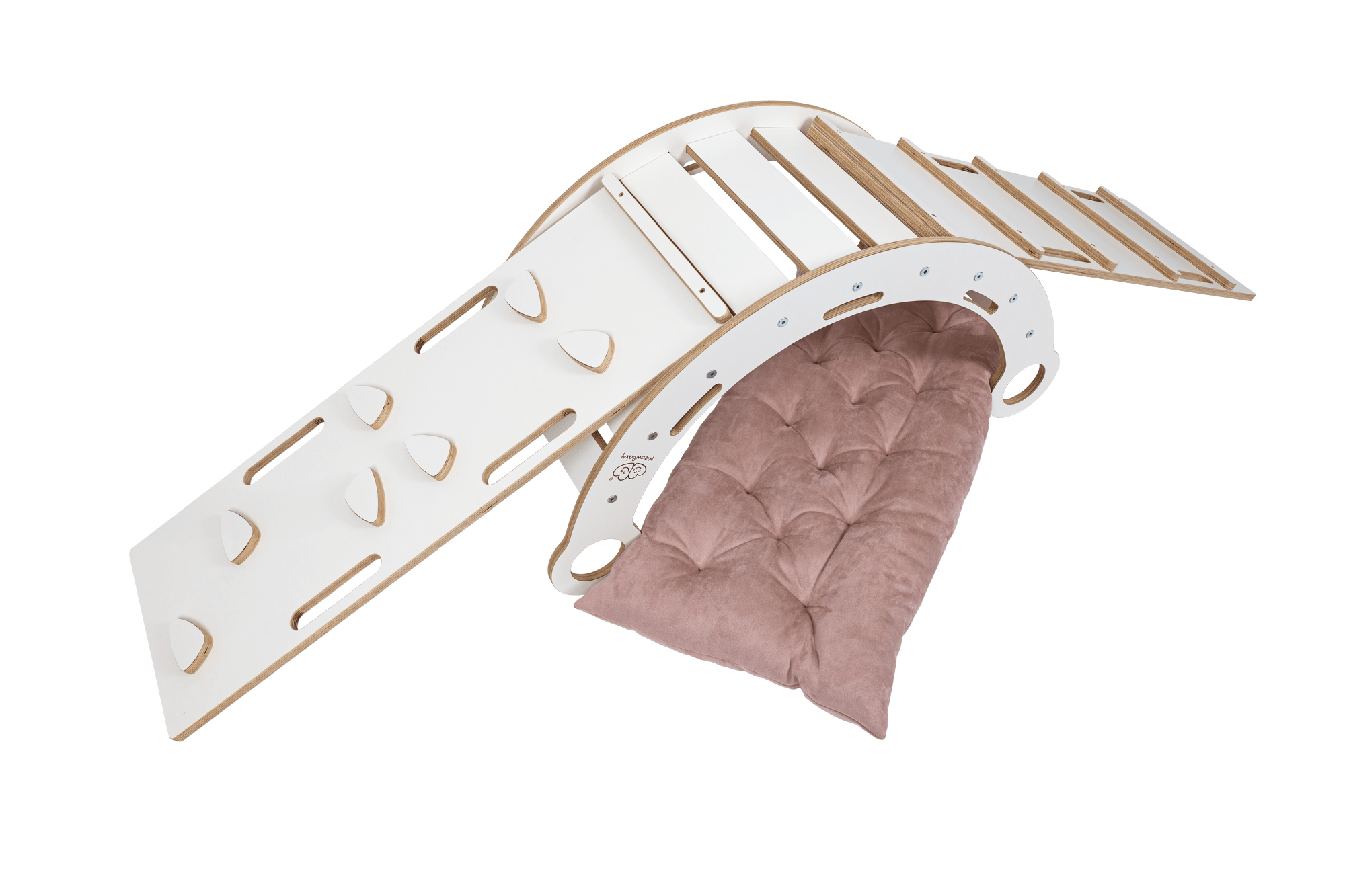 Meowbaby Bujak dla Dziecka Montessori - Dream Rocker | Biały