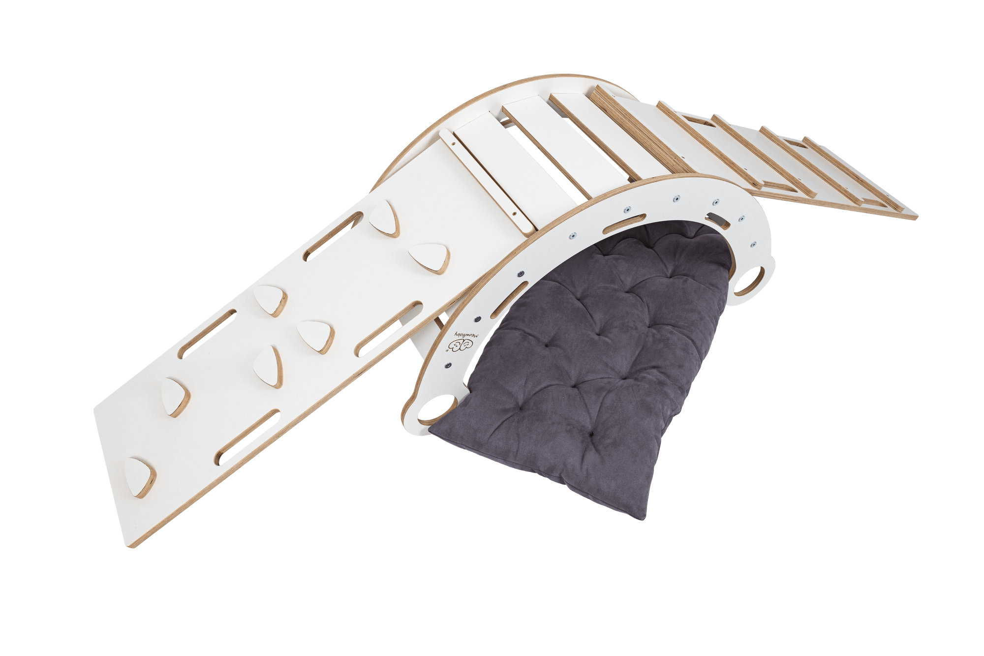 Meowbaby Bujak dla Dziecka Montessori - Dream Rocker | Biały