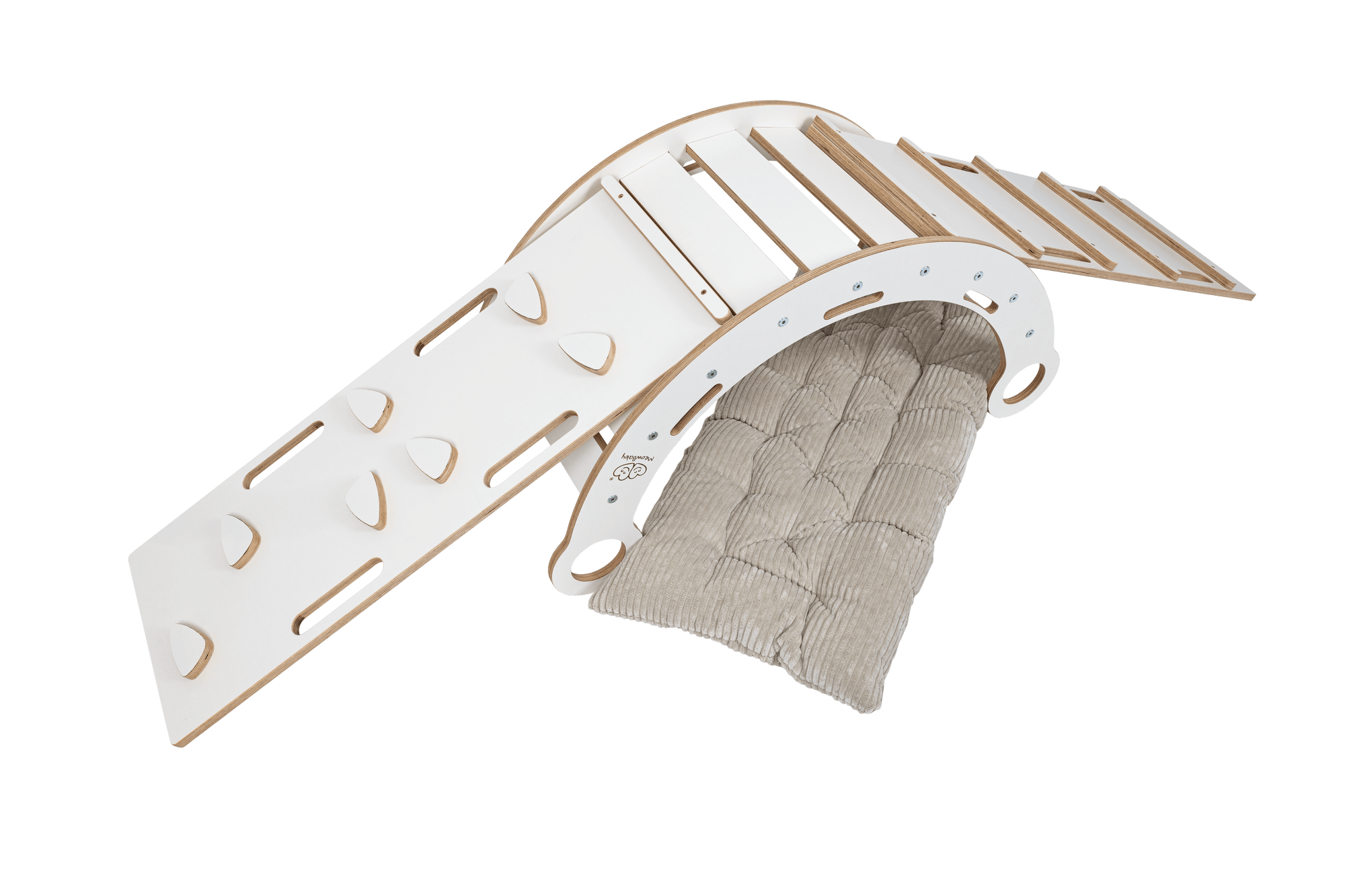 Meowbaby Bujak dla Dziecka Montessori - Dream Rocker | Biały