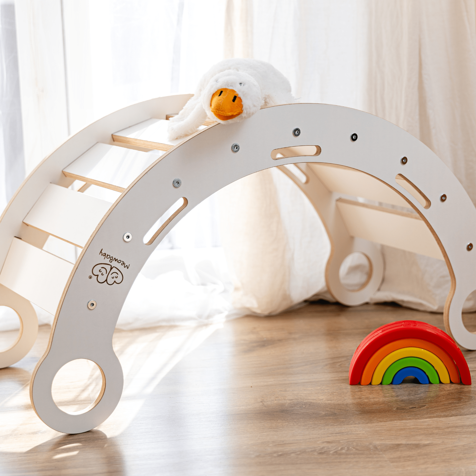 Meowbaby Bujak dla Dziecka Montessori - Dream Rocker | Naturalny