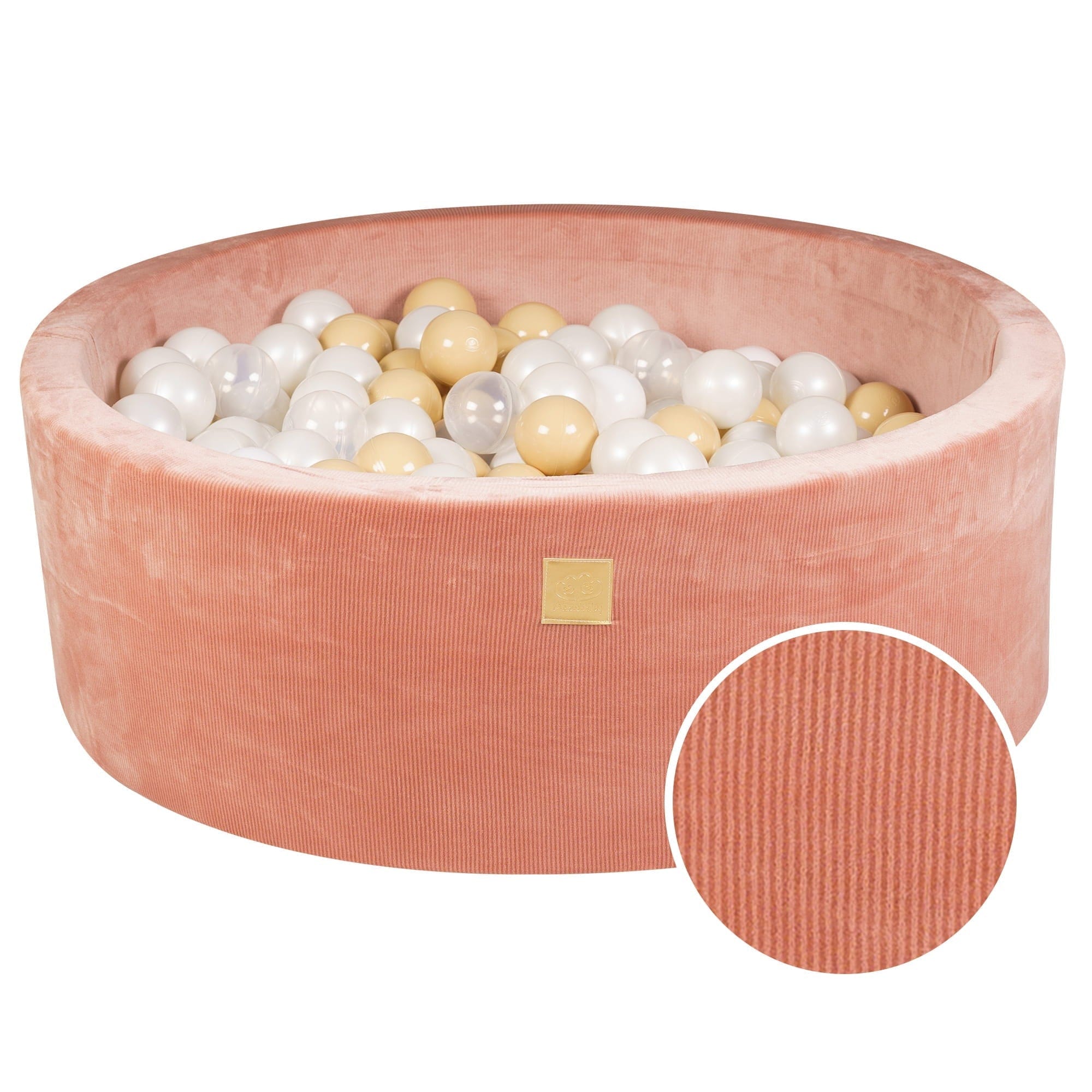 Meowbaby Corduroy Foam Baby Ball Pit Apricot