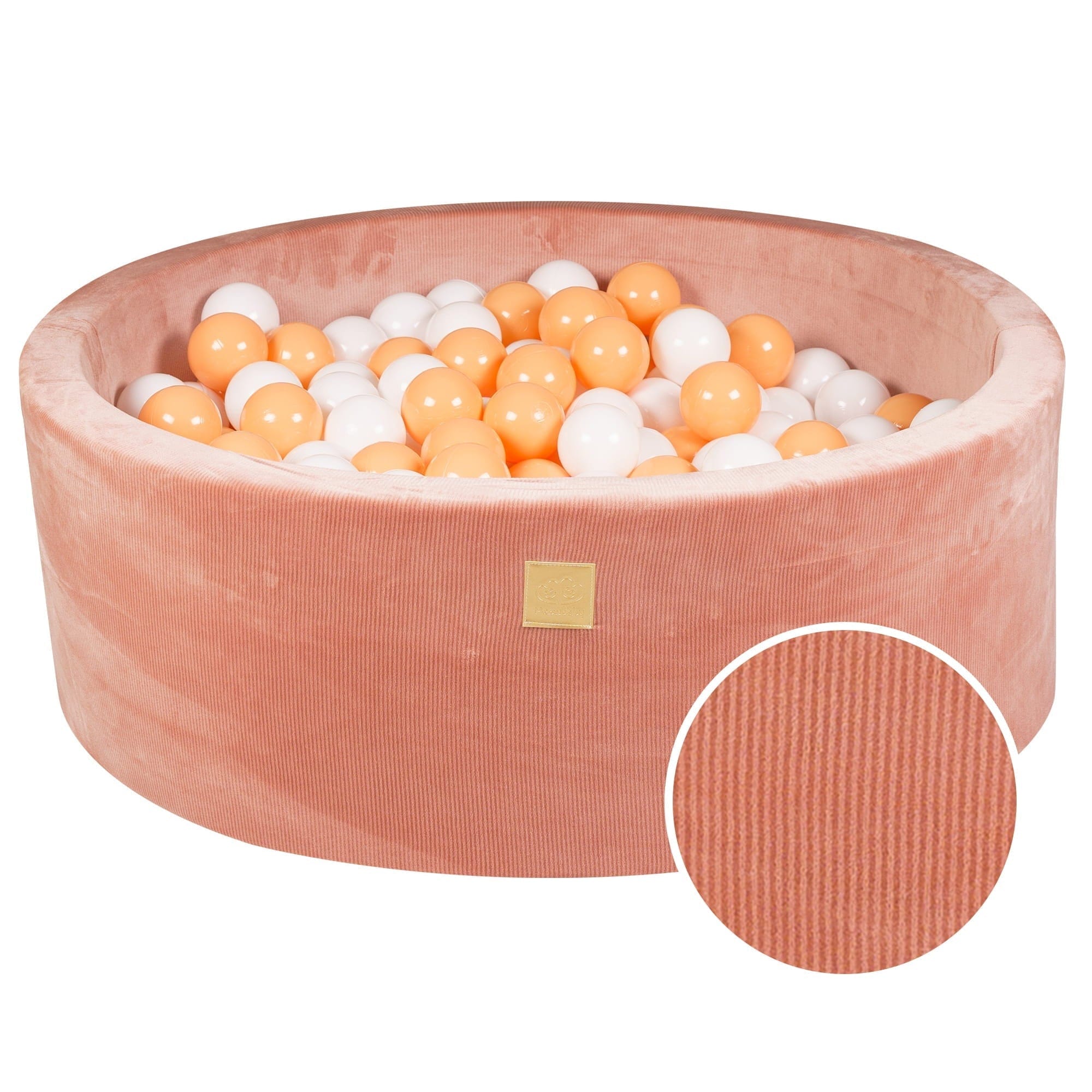 Meowbaby Corduroy Foam Baby Ball Pit Apricot