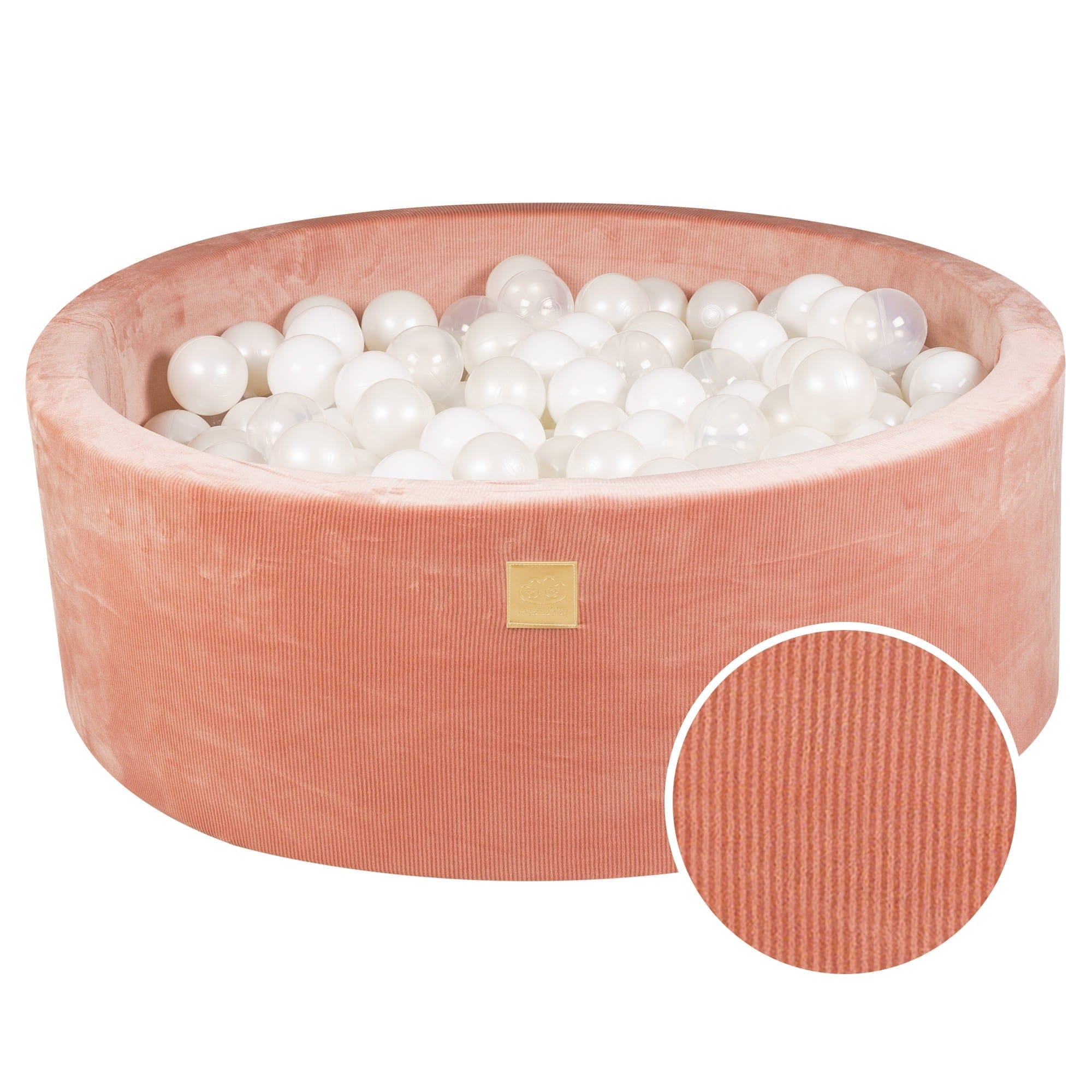 Meowbaby Corduroy Foam Baby Ball Pit Apricot