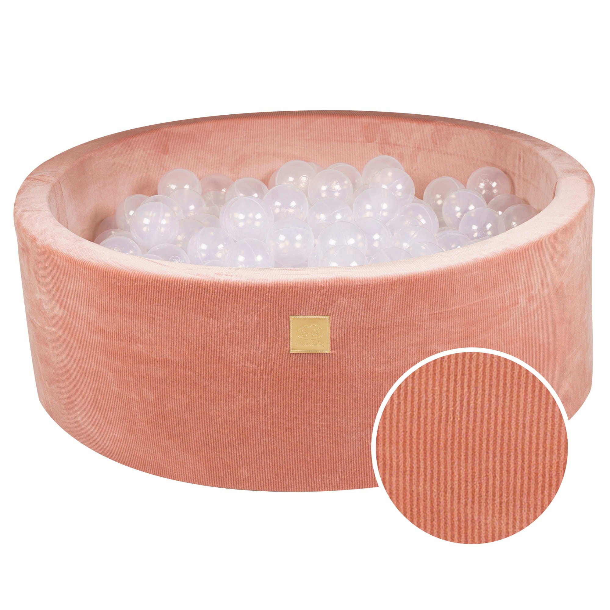 Meowbaby Corduroy Foam Baby Ball Pit Apricot