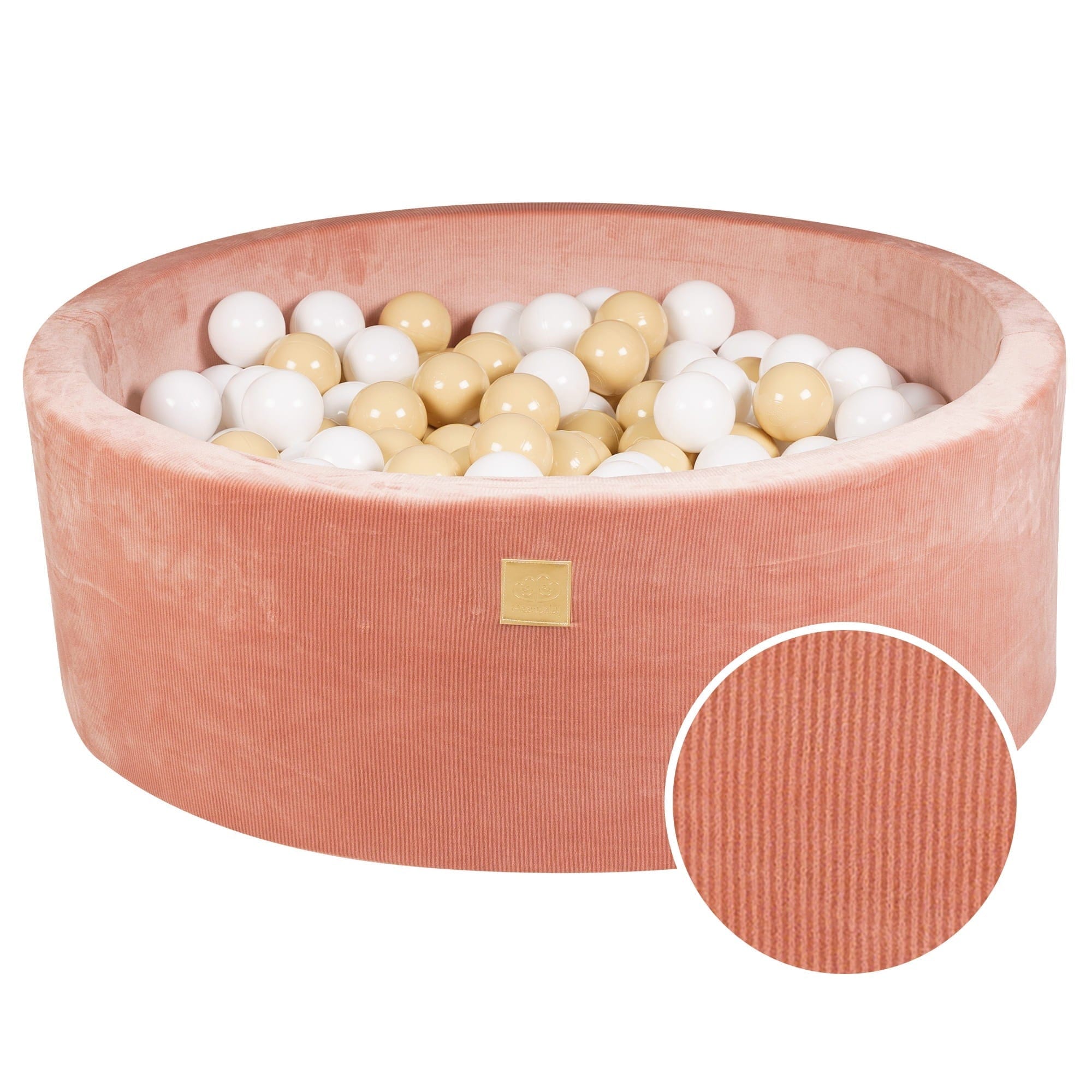 Meowbaby Corduroy Foam Baby Ball Pit Apricot