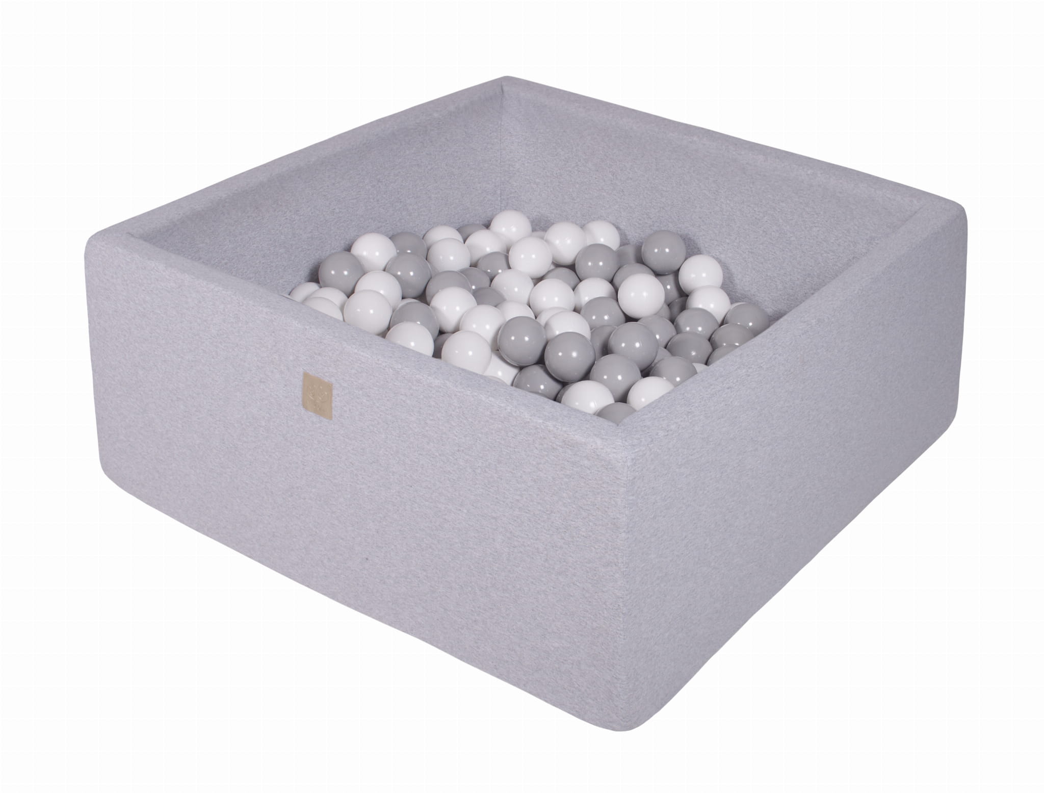 Meowbaby Cotton Ball Pit Light Grey Square Balls to Choose
