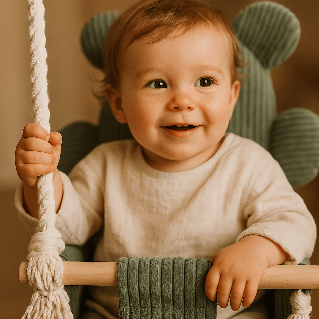 Meowbaby Huśtawka dla Dziecka do Domu – Bear Swing | Aesthetic