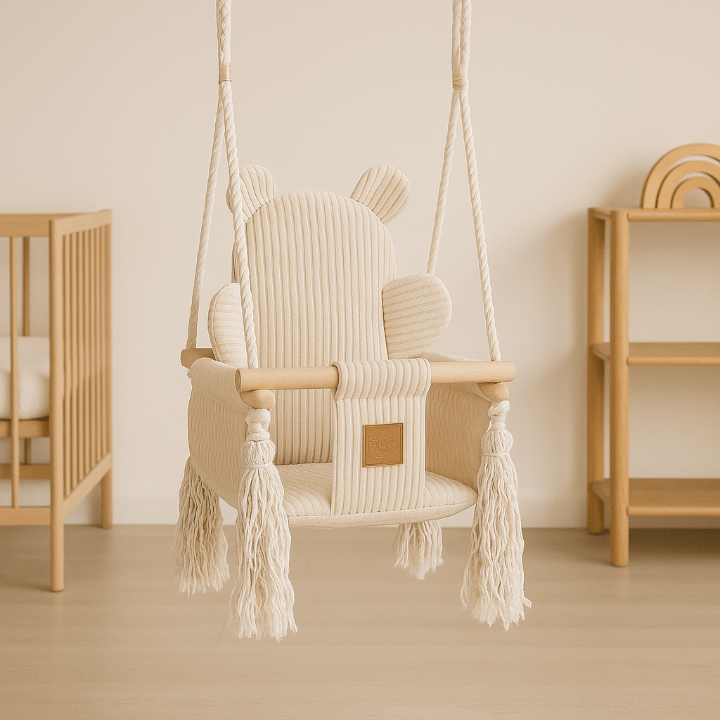 Meowbaby Huśtawka dla Dziecka do Domu – Bear Swing | Aesthetic