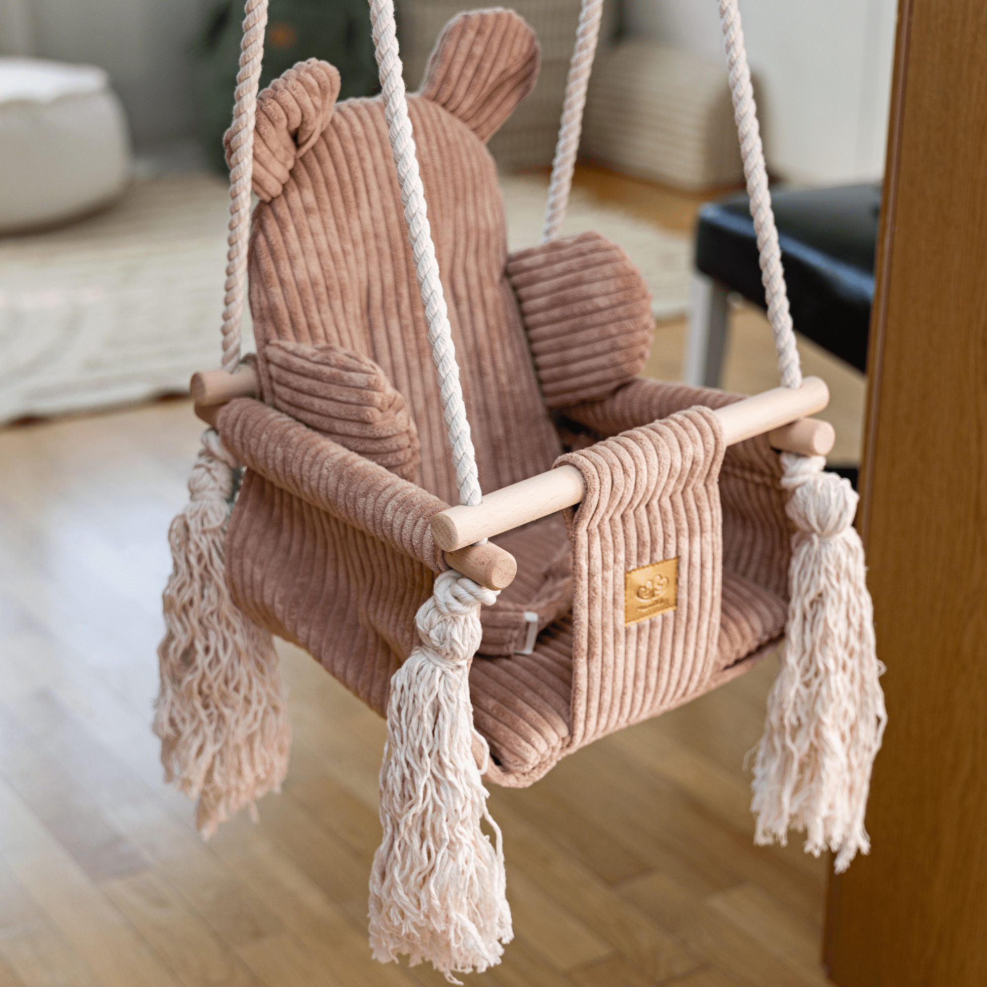Meowbaby Huśtawka dla Dziecka do Domu – Bear Swing | Aesthetic