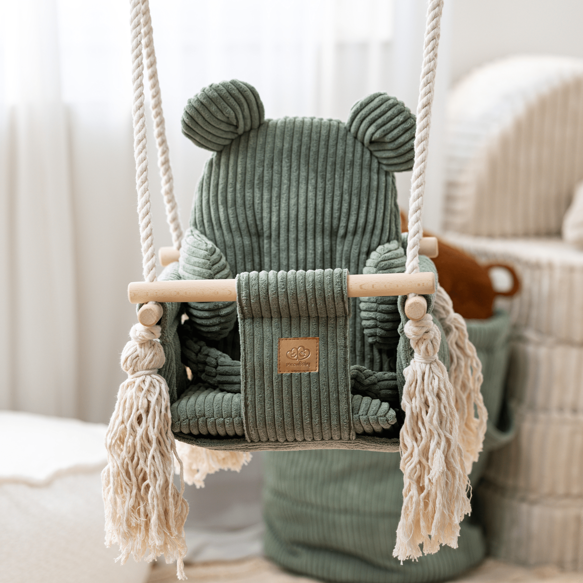 Meowbaby Huśtawka dla Dziecka do Domu – Bear Swing | Aesthetic