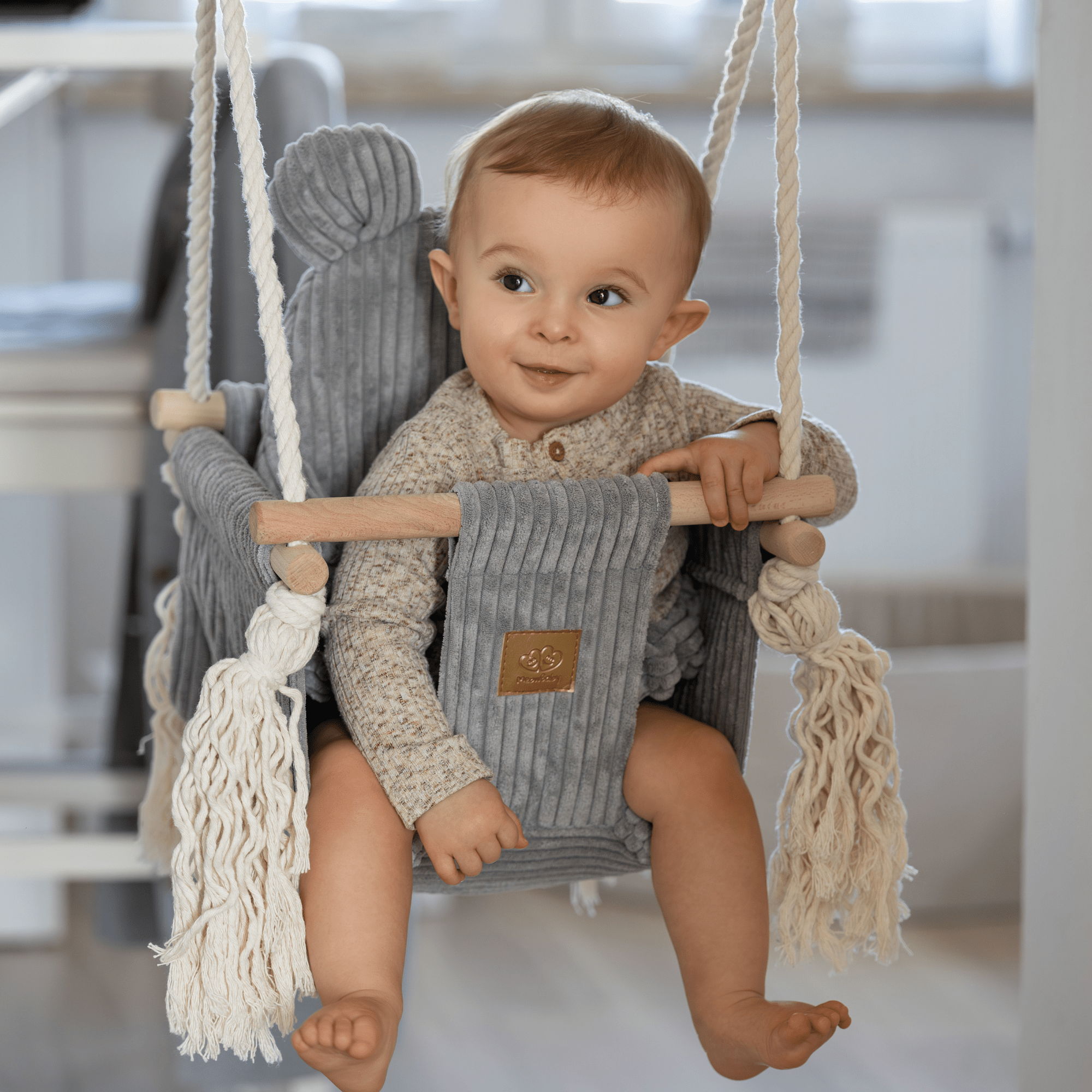 Meowbaby Huśtawka dla Dziecka do Domu – Bear Swing | Aesthetic