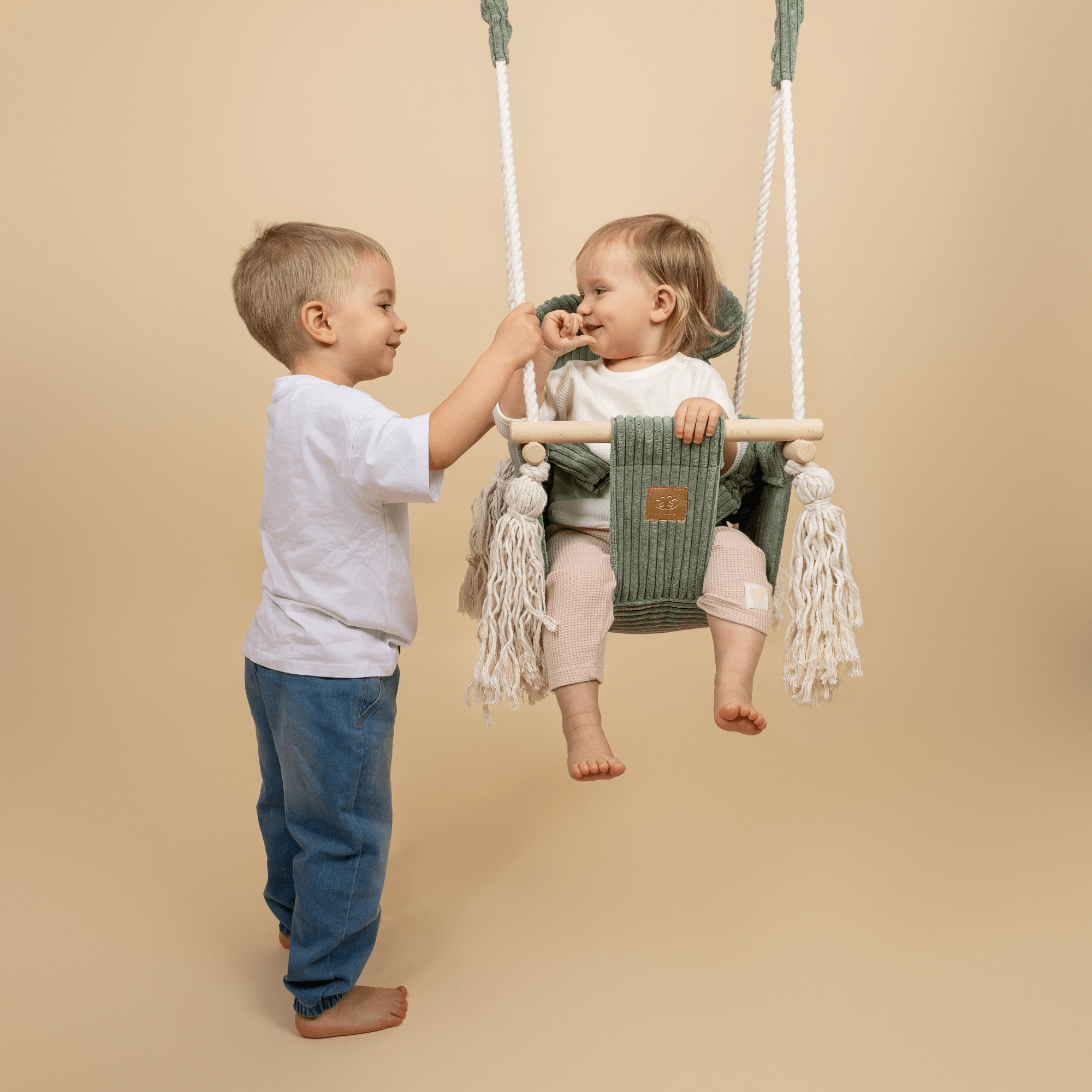 Meowbaby Huśtawka dla Dziecka do Domu – Square Swing | Aesthetic