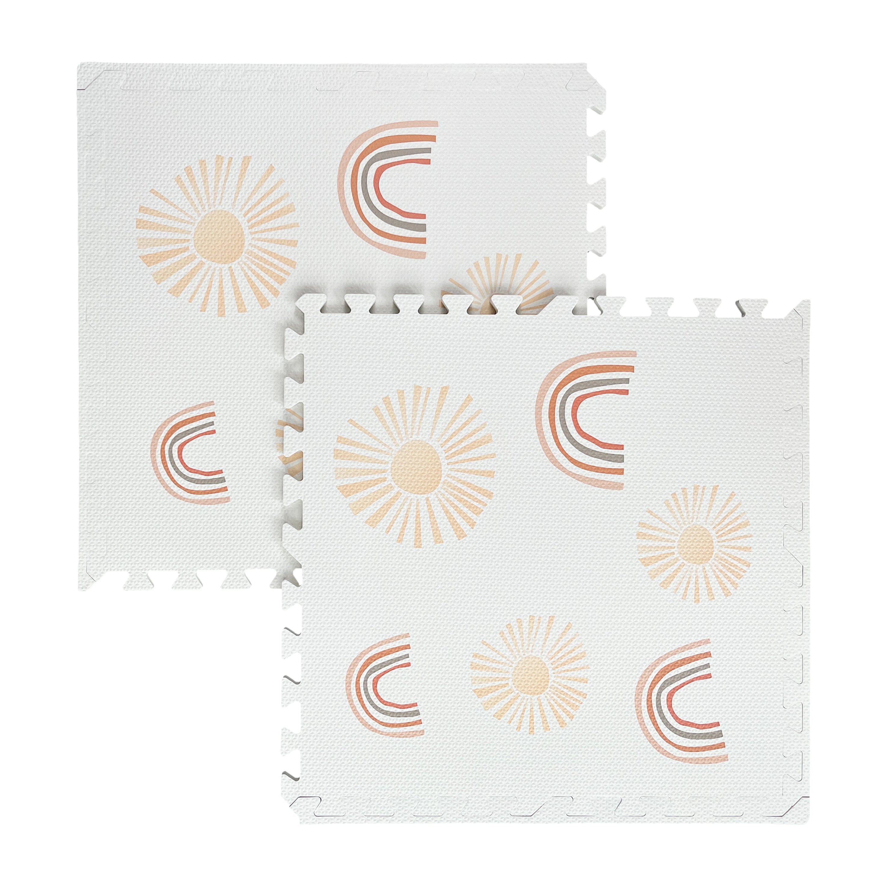 MeowBaby Mata Piankowa Puzzle MeowBaby – Beżowa Mata Edukacyjna | 6 elementów