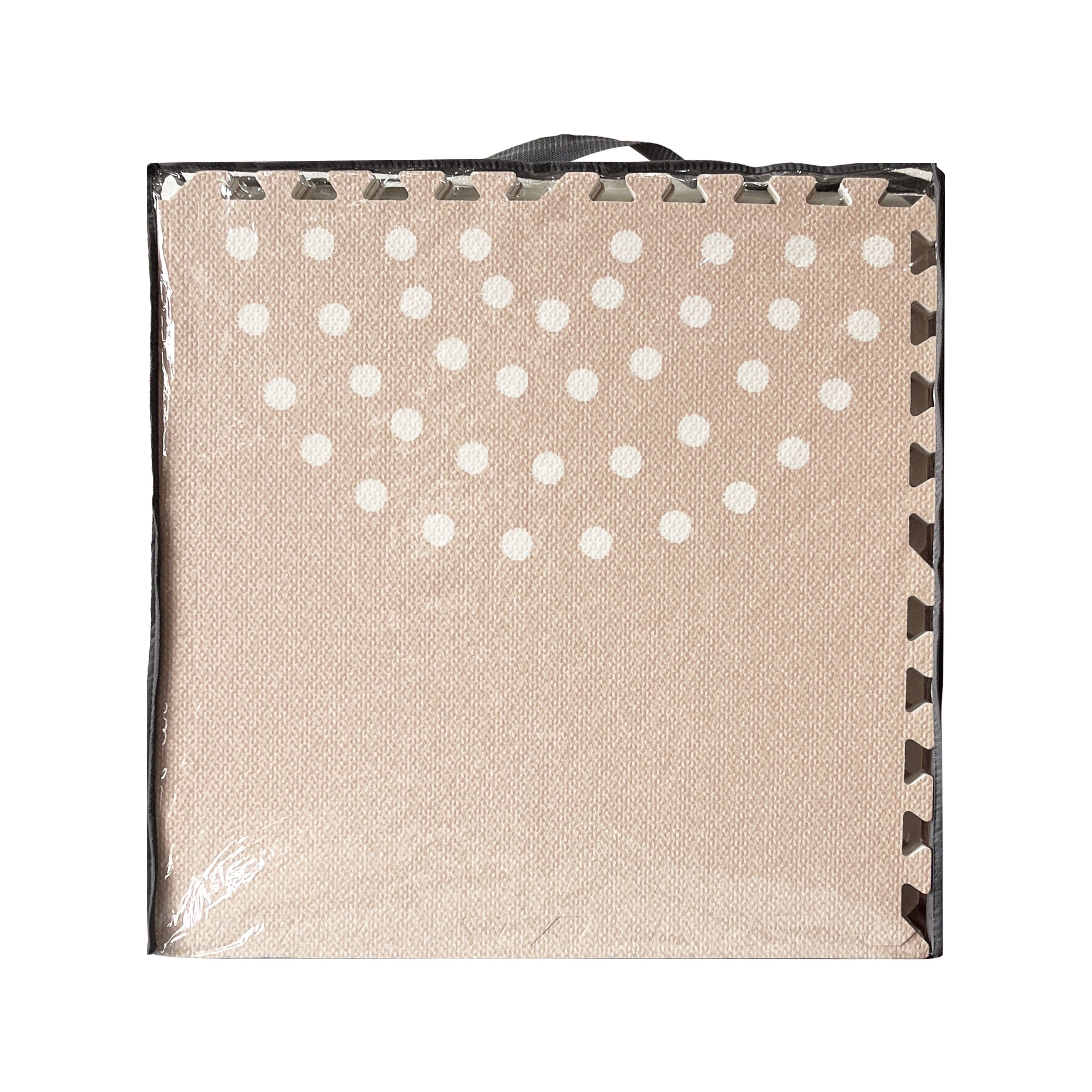 MeowBaby Mata Piankowa Puzzle MeowBaby – Beżowa Mata Edukacyjna | 6 elementów