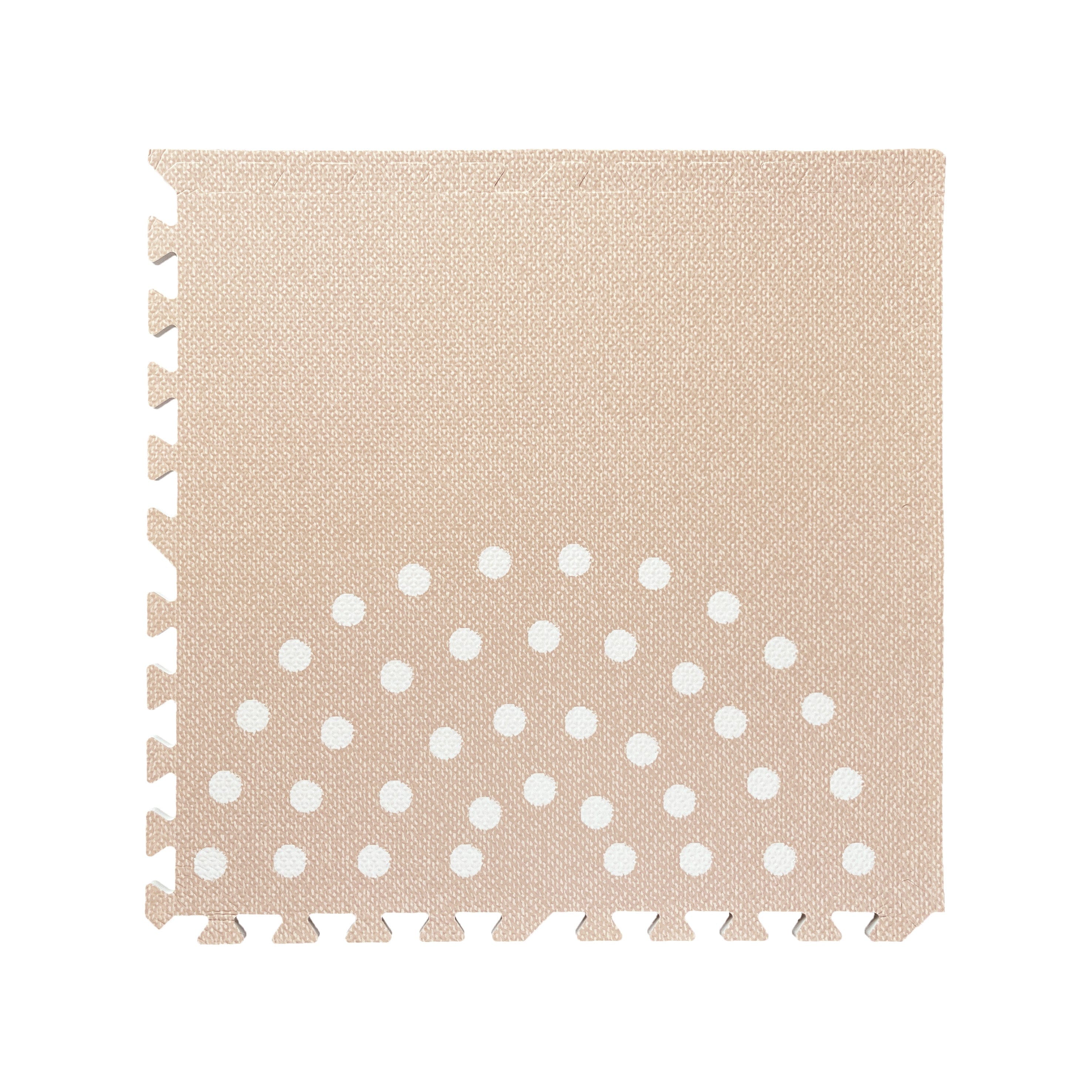 MeowBaby Mata Piankowa Puzzle MeowBaby – Beżowa Mata Edukacyjna | 6 elementów