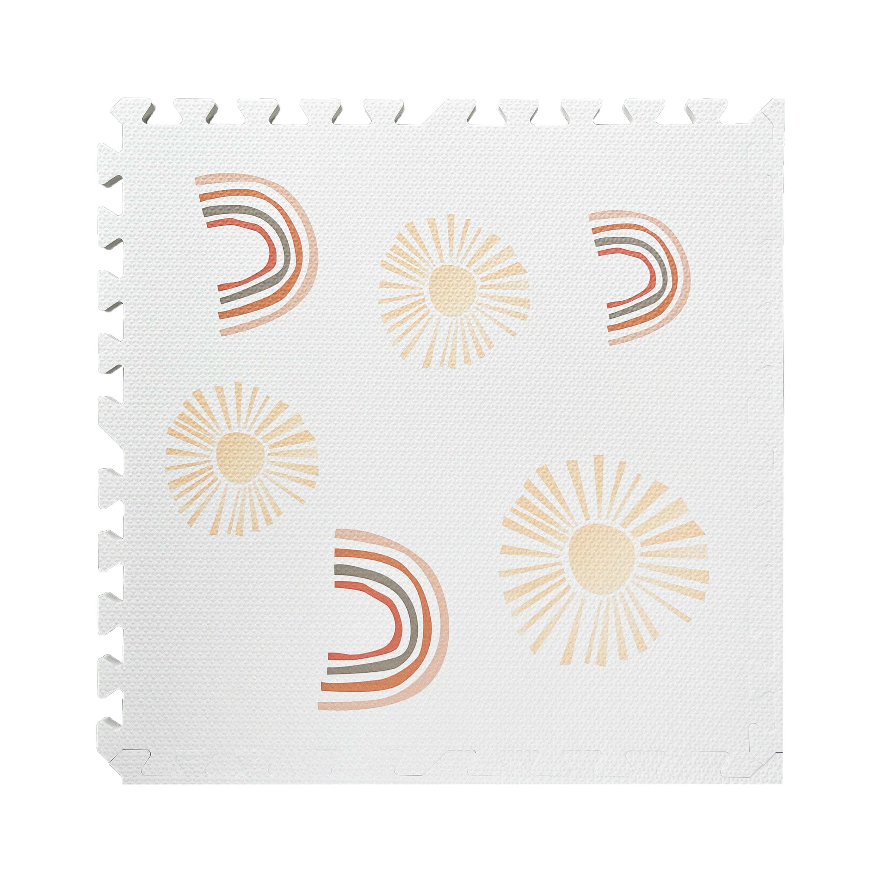 MeowBaby Mata Piankowa Puzzle MeowBaby – Beżowa Mata Edukacyjna | 6 elementów