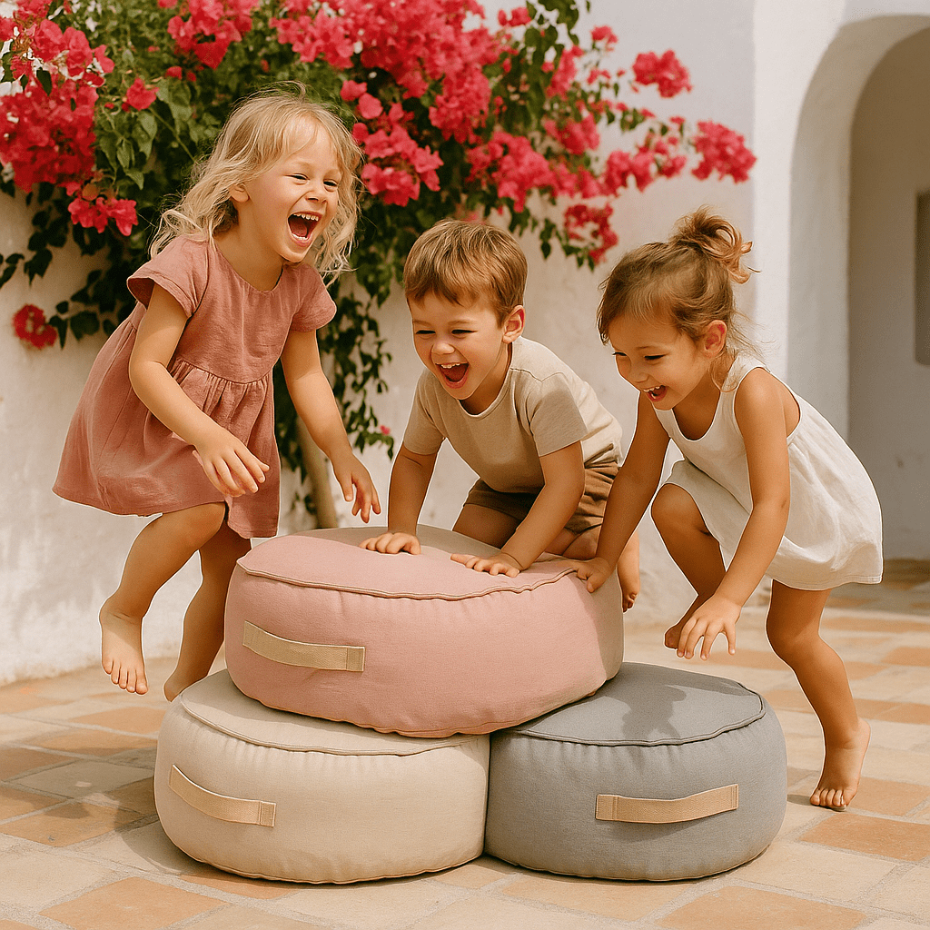 Meowbaby Okrągła Pufa dla Dzieci – Bean Bag do Domu i Ogrodu | Outzy