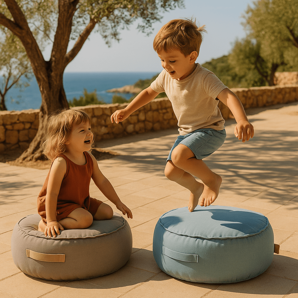 Meowbaby Okrągła Pufa dla Dzieci – Bean Bag do Domu i Ogrodu | Outzy