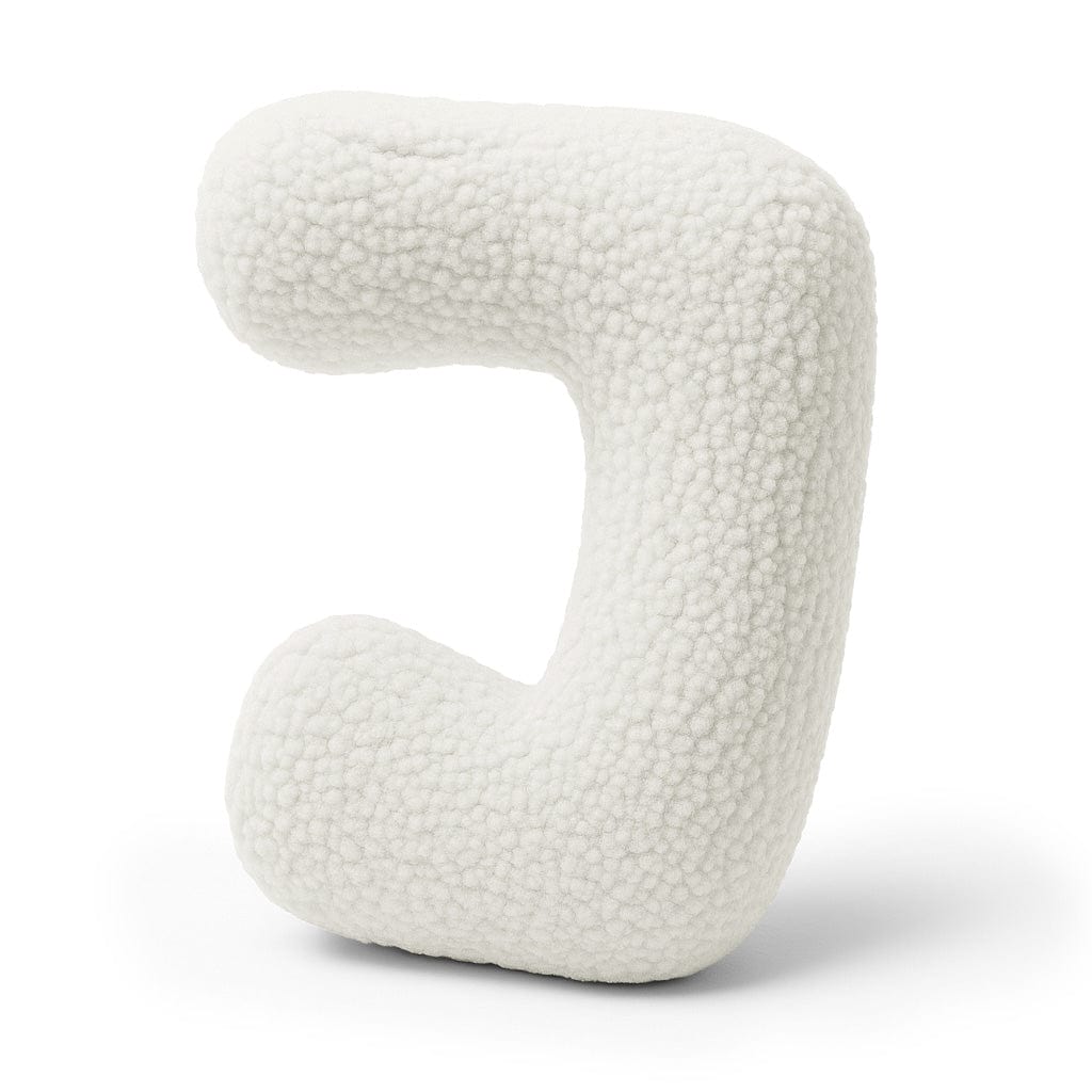 Meowbaby Poduszka Litera Alfabetu Brudna Biel | Bearly