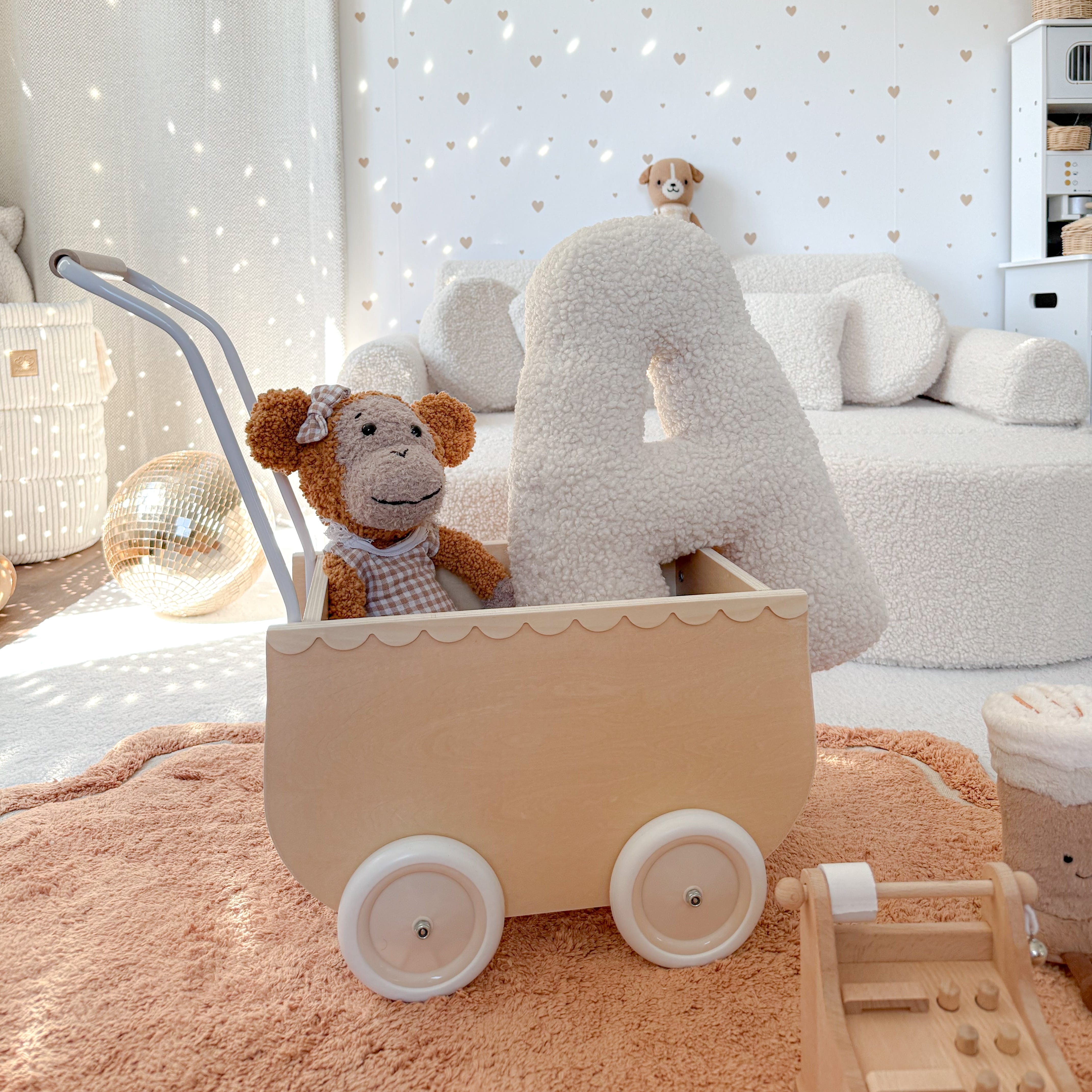 Meowbaby Poduszka Litera Alfabetu Brudna Biel | Bearly