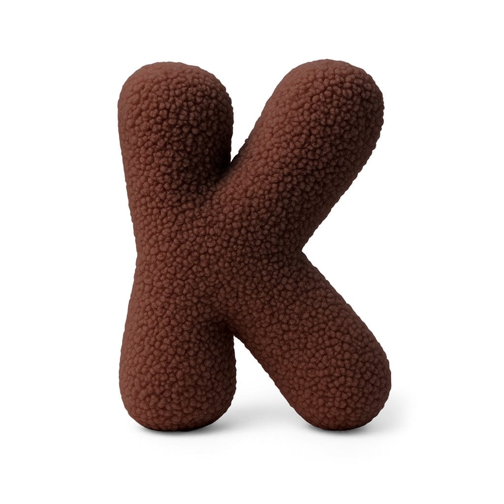 Meowbaby Poduszka Litera Alfabetu Ciemny Brąz | Bearly