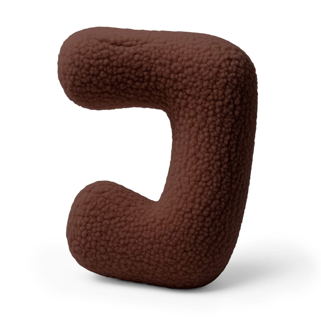 Meowbaby Poduszka Litera Alfabetu Ciemny Brąz | Bearly
