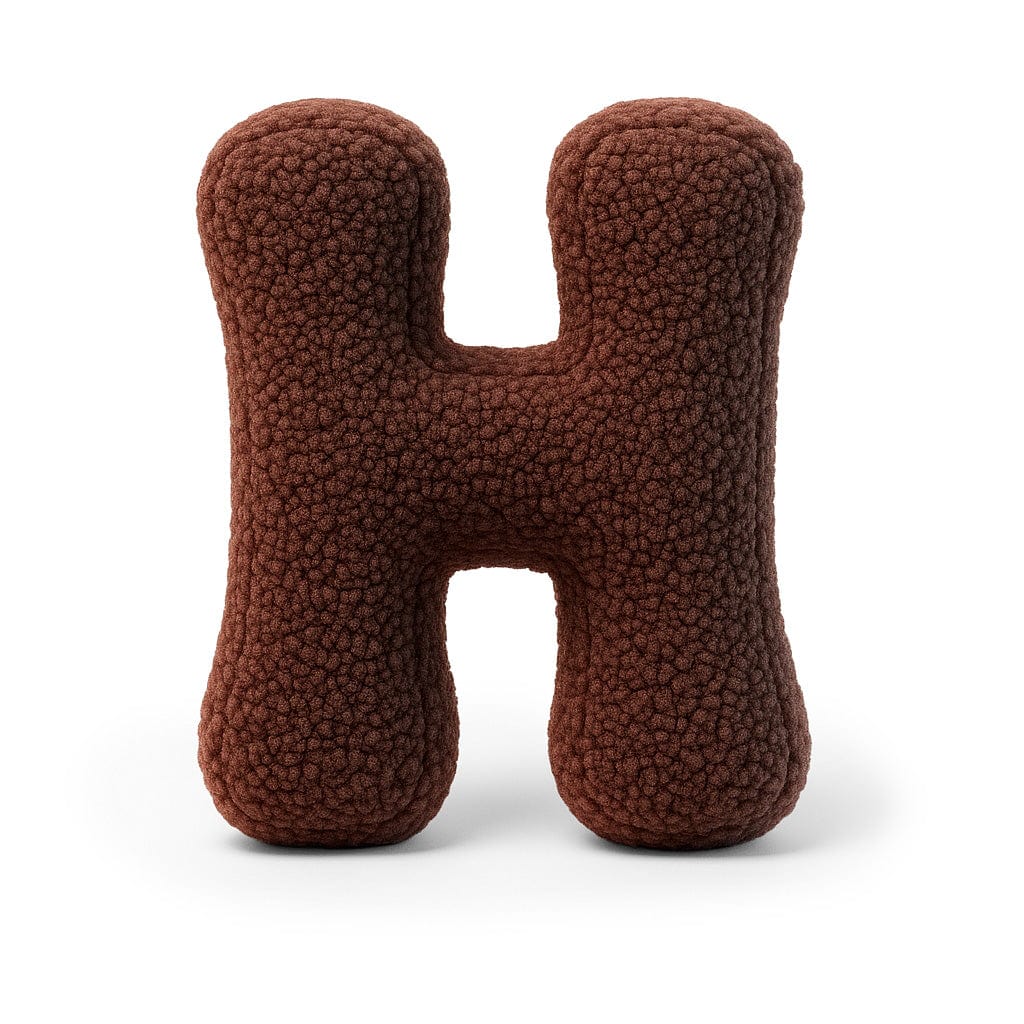 Meowbaby Poduszka Litera Alfabetu Ciemny Brąz | Bearly