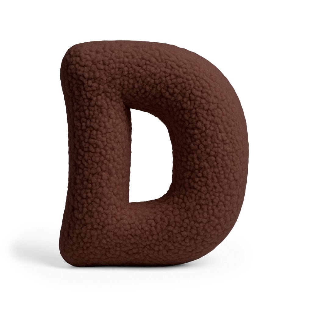 Meowbaby Poduszka Litera Alfabetu Ciemny Brąz | Bearly