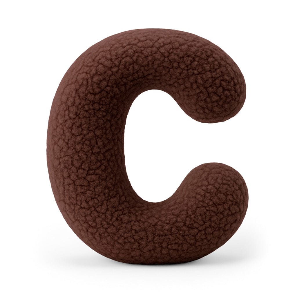 Meowbaby Poduszka Litera Alfabetu Ciemny Brąz | Bearly