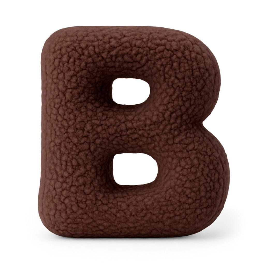 Meowbaby Poduszka Litera Alfabetu Ciemny Brąz | Bearly