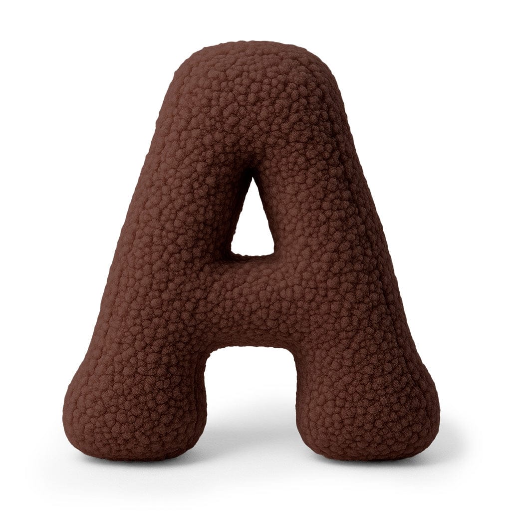 Meowbaby Poduszka Litera Alfabetu Ciemny Brąz | Bearly