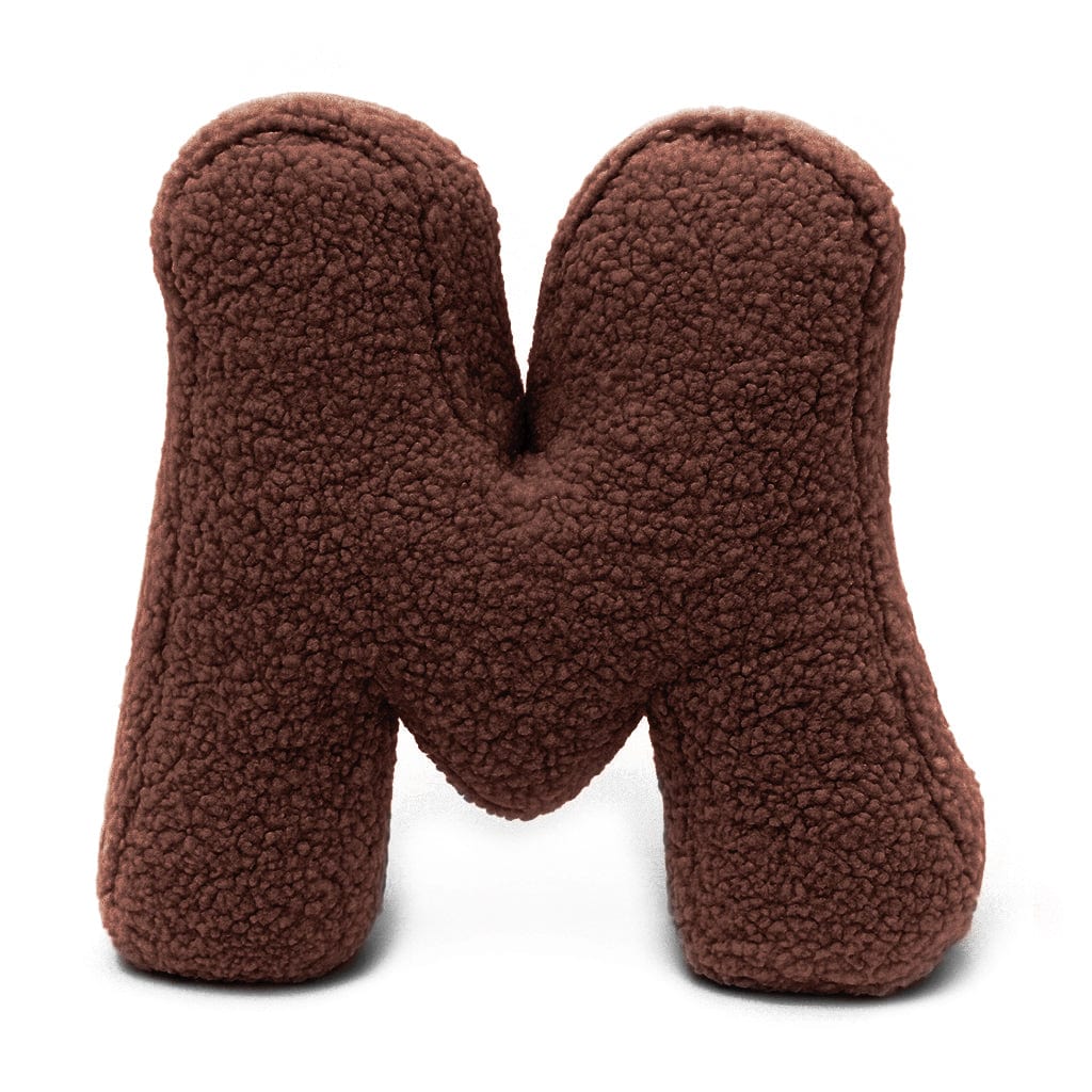 Meowbaby Poduszka Litera Alfabetu Ciemny Brąz | Bearly