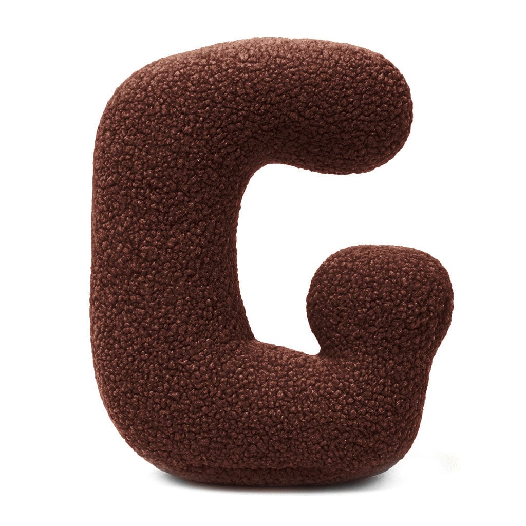 Meowbaby Poduszka Litera Alfabetu Ciemny Brąz | Bearly