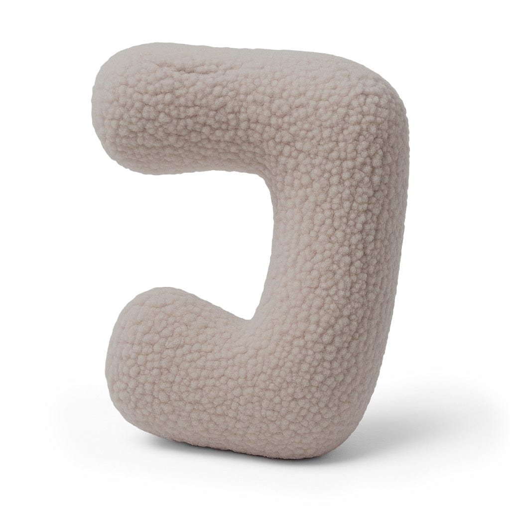 Meowbaby Poduszka Litera Alfabetu Jasnoszary | Bearly