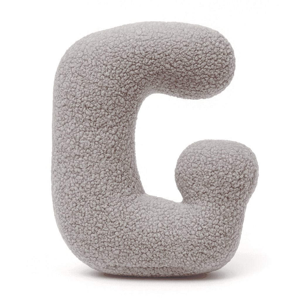 Meowbaby Poduszka Litera Alfabetu Jasnoszary | Bearly