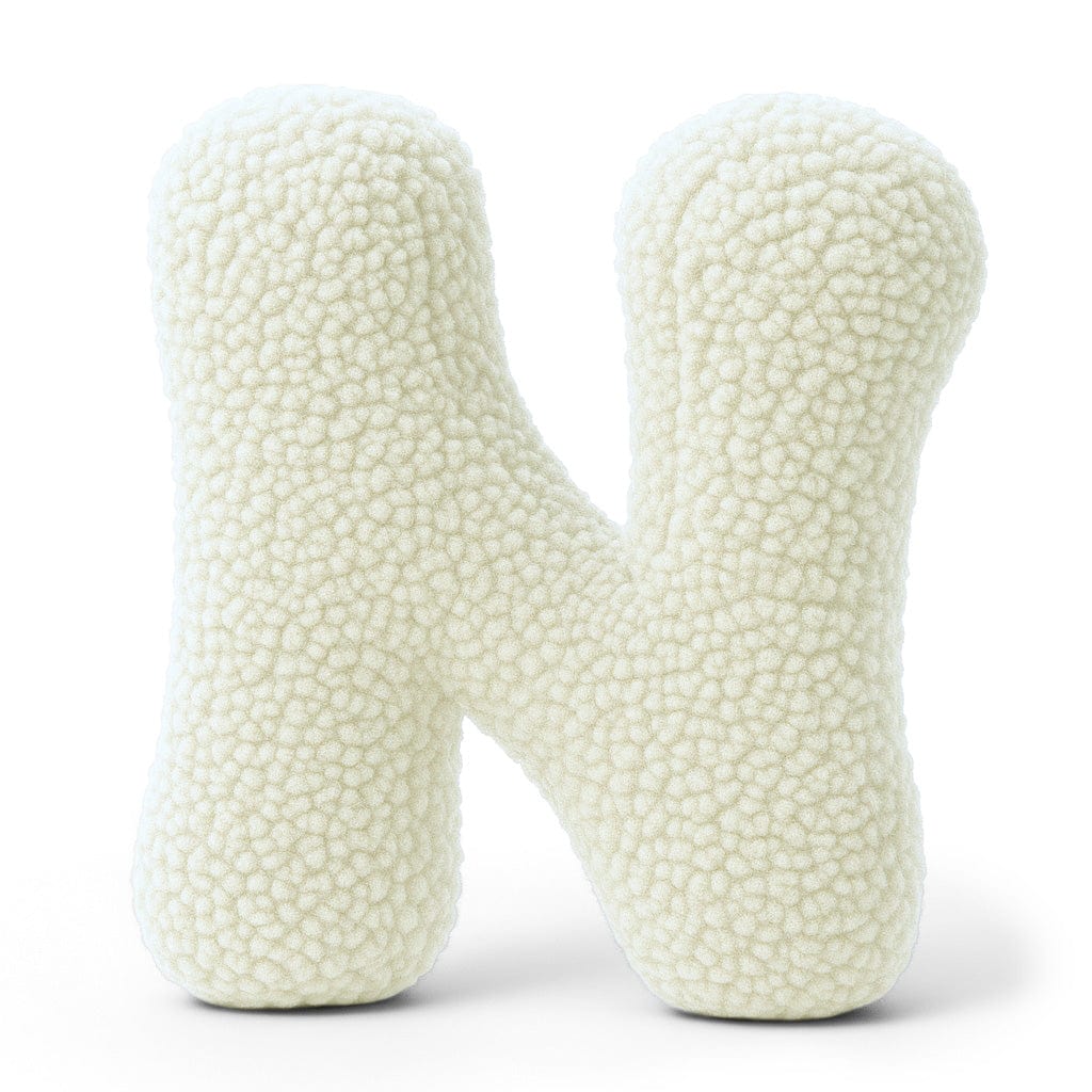 Meowbaby Poduszka Litera Alfabetu Kremowy | Bearly