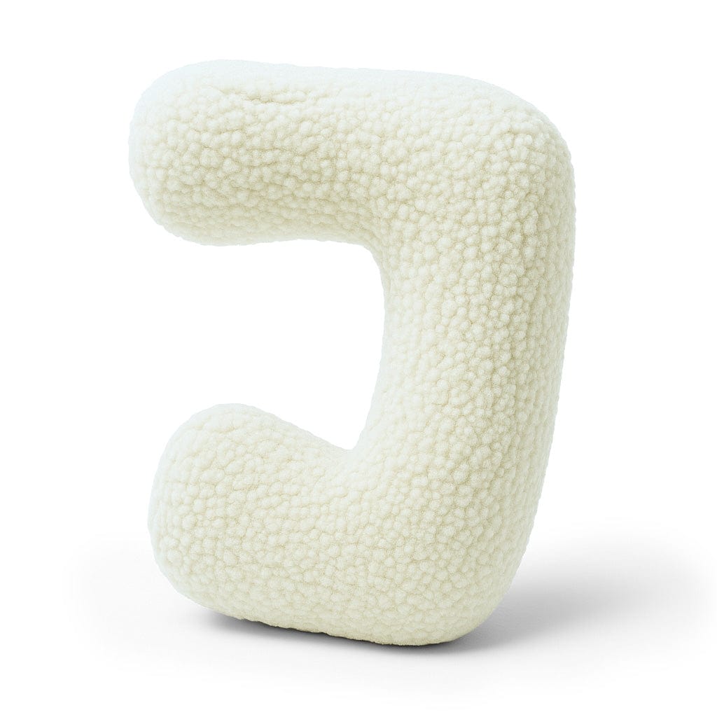 Meowbaby Poduszka Litera Alfabetu Kremowy | Bearly