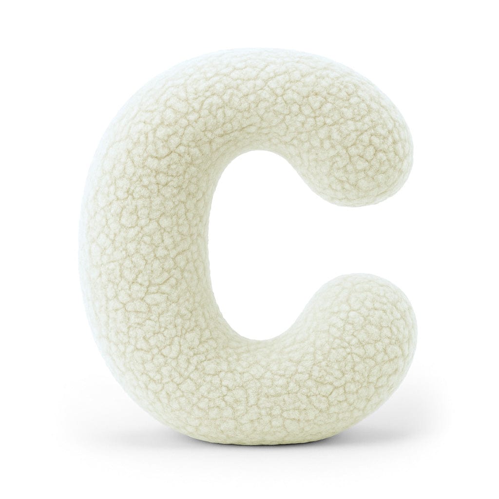 Meowbaby Poduszka Litera Alfabetu Kremowy | Bearly