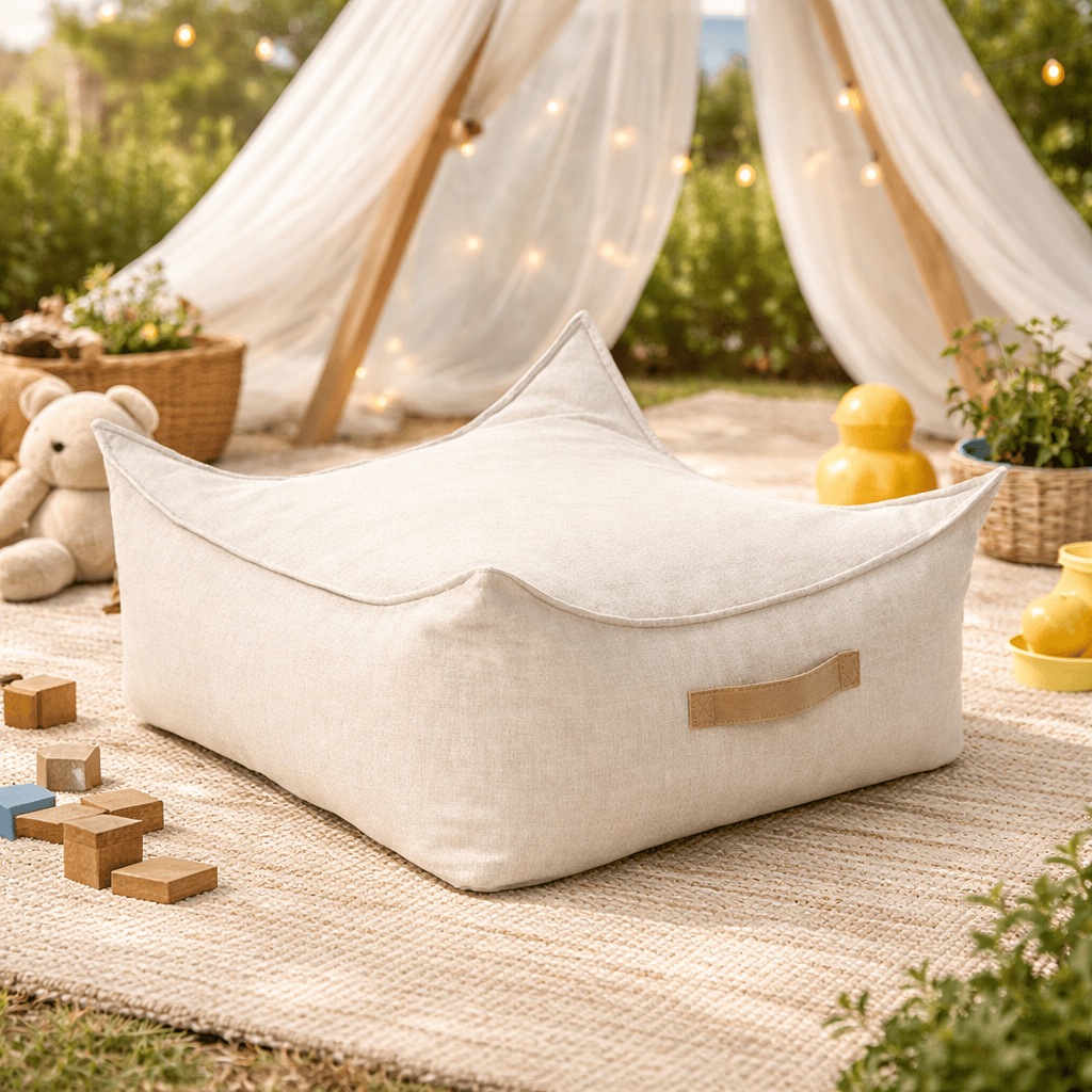 Meowbaby Pufa Kwadratowa dla Dziecka – Bean Bag do Domu i Ogrodu | Outzy