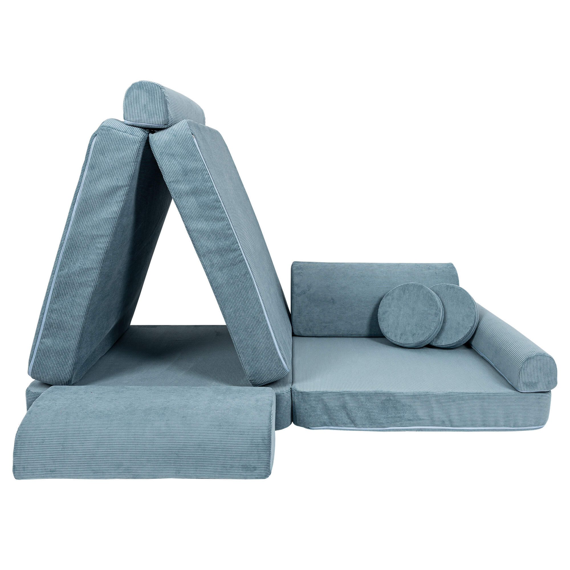 Meowbaby Slimcord Kids Play Sofa - Modular Play Couch | 8 Pieces